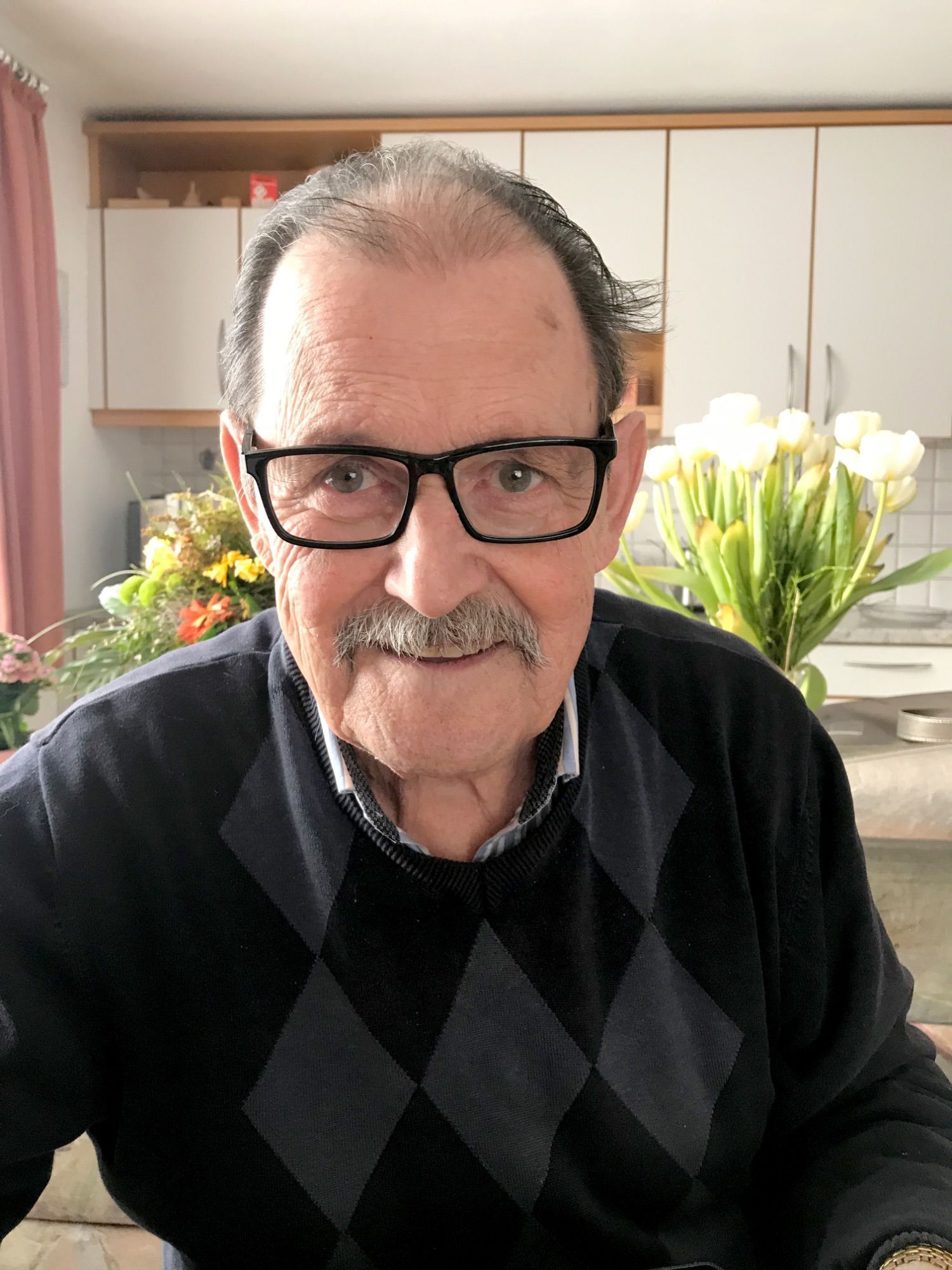 Seine Gerta hat ihn gut getroffen: Richard an einem seiner Geburtstage.