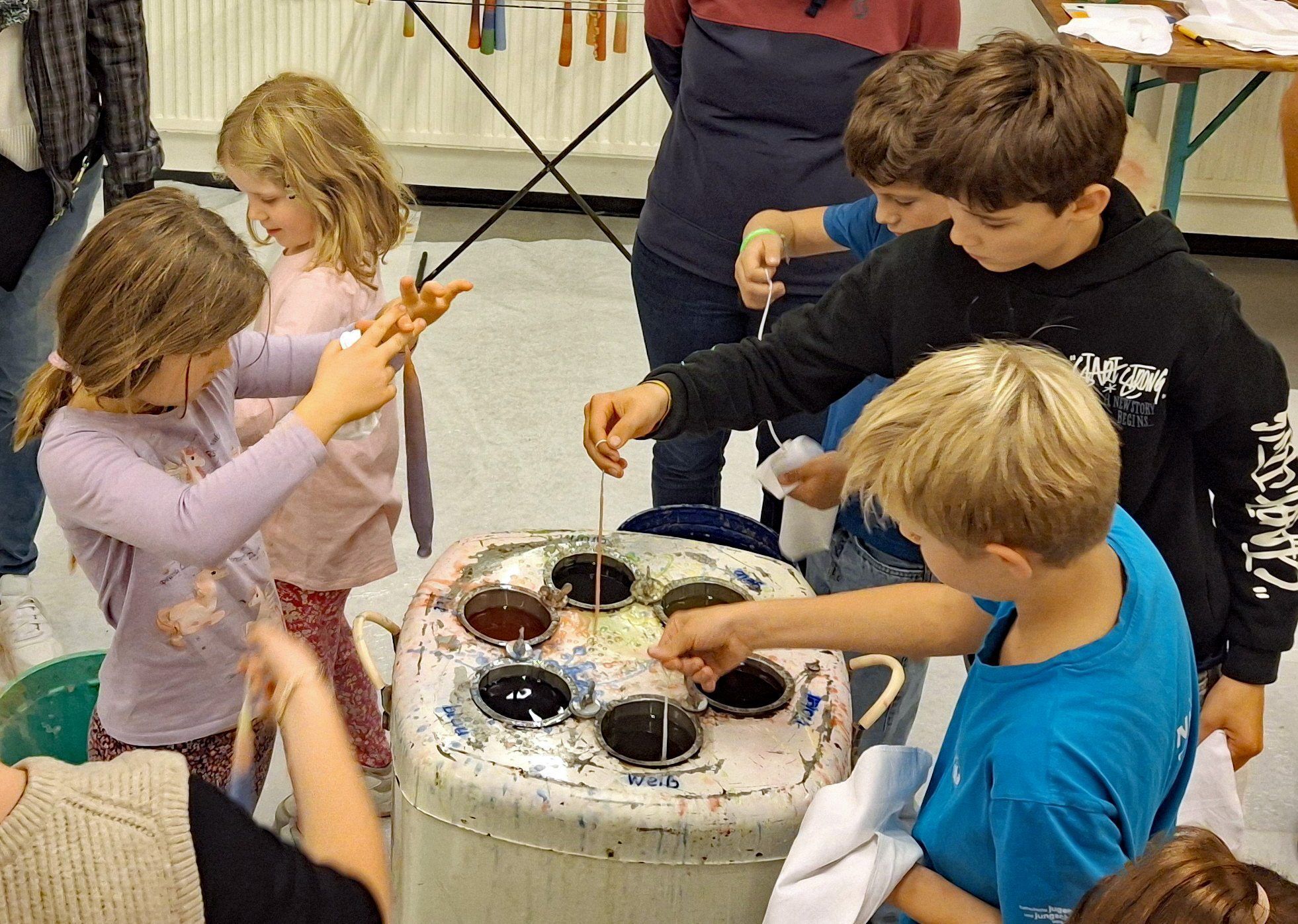 Die Kinder können sich kreativ betätigen.