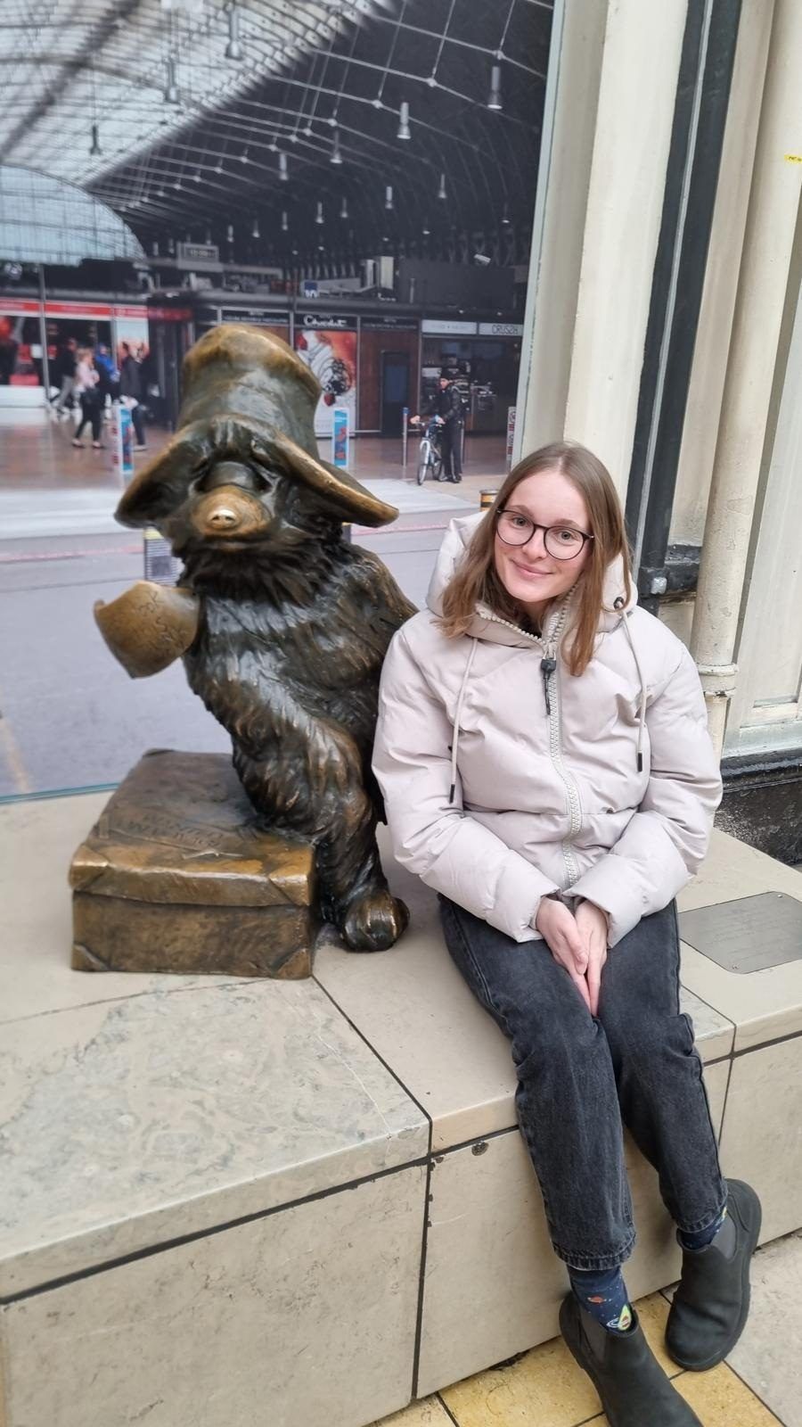 Larissa Fleisch bei einer Reise nach London.