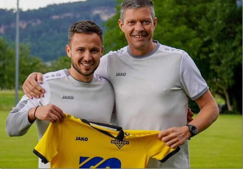 Radisa Vucenovic (l.) mit Sportchef Markus Müller übernimmt interimistisch in Wolfurt. Verein FC Wolfurt