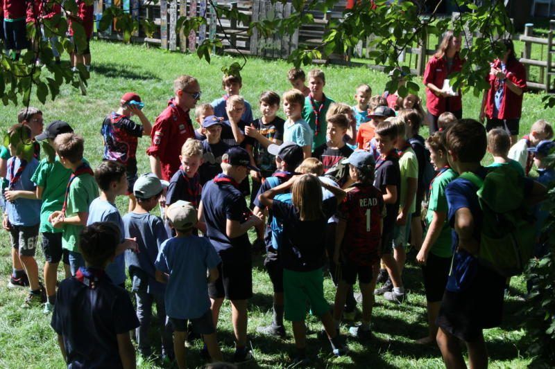 Megaspektakel bei der Pfadfindergruppe Rankweil zum Start. VN-TK/19