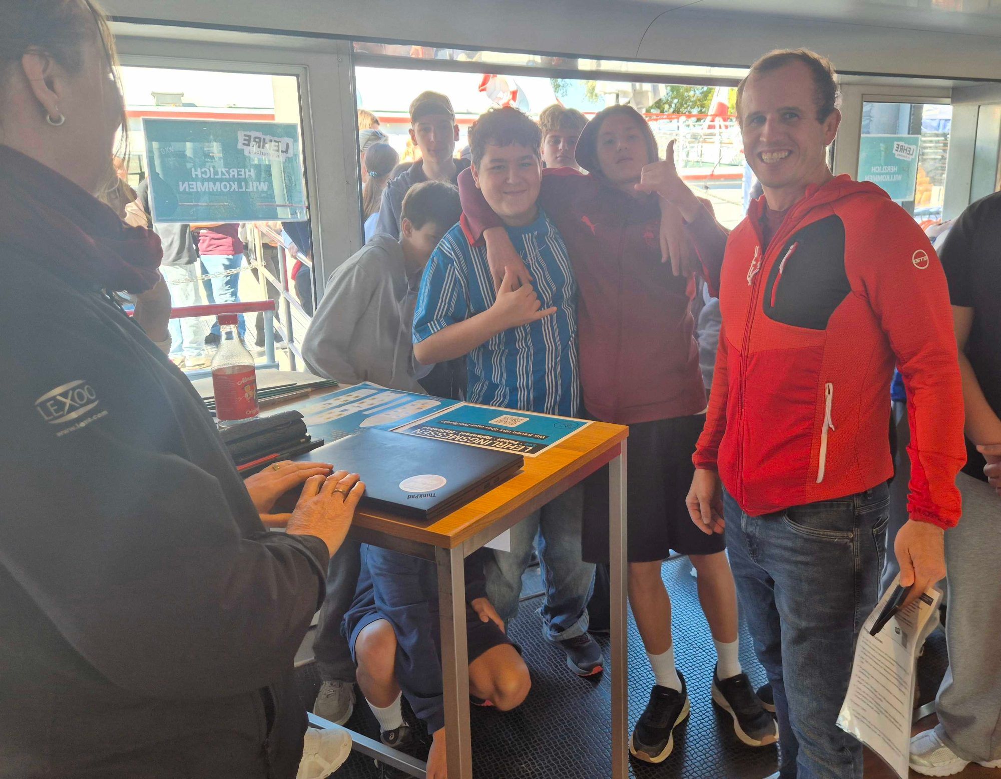Nico Plangger kam mit 21 Schülern von der Mittelschule Wolfurt