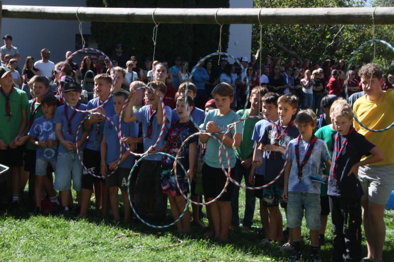 Megaspektakel bei der Pfadfindergruppe Rankweil zum Start. VN-TK/19