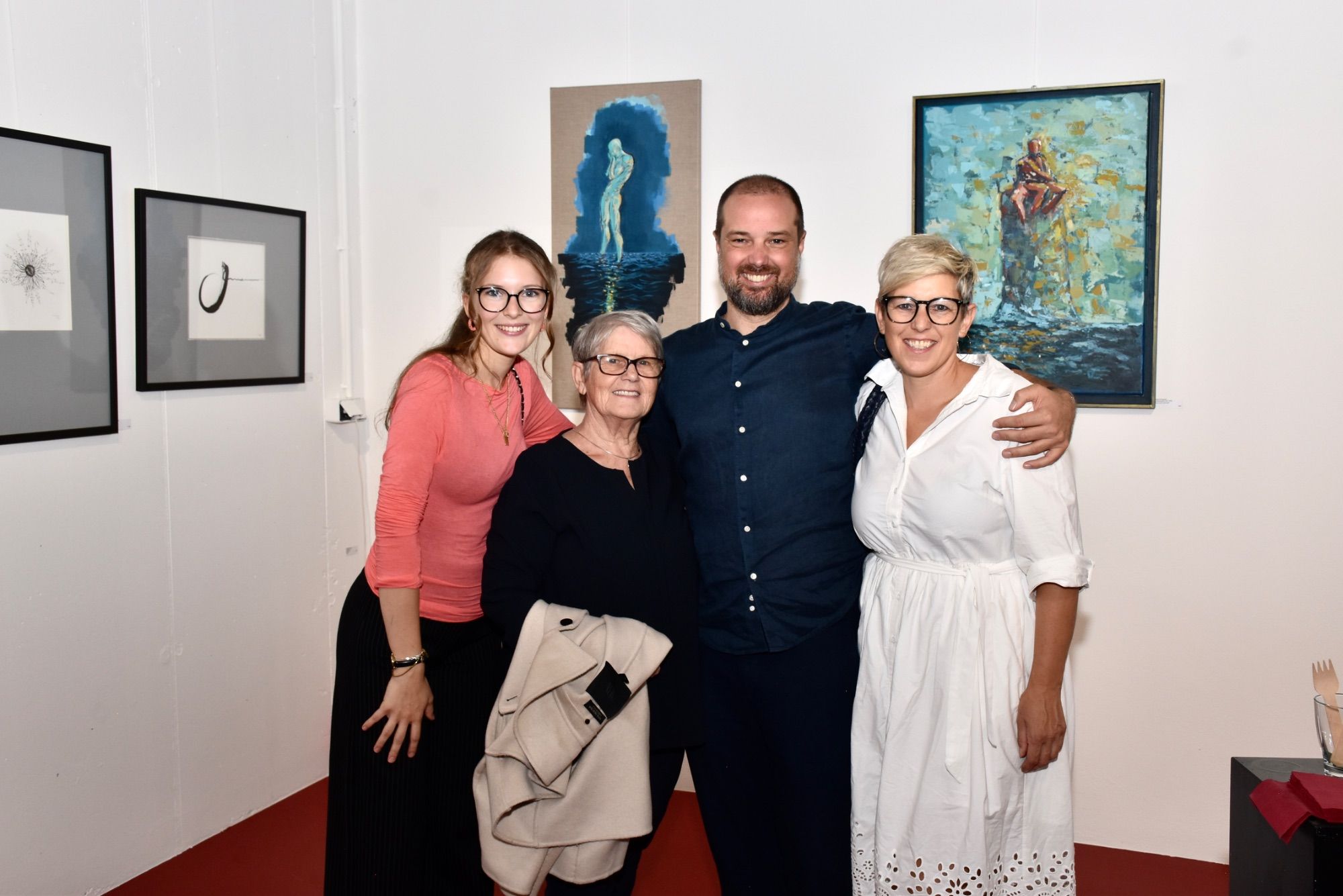 Angelina Orsag, Hildegard Bragagna, Daniel Bragagna und Ines Orsag im kukuphi.