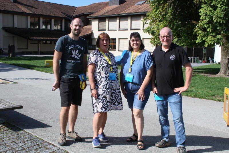 OK-Team: Freddy Willinger, Michaela Hafner, Christof Wieland und Alexander Sonderegger.