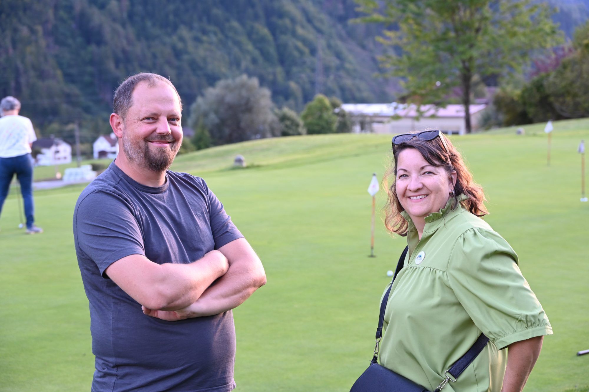 Schon auf dem Golfplatz fand Networking statt.