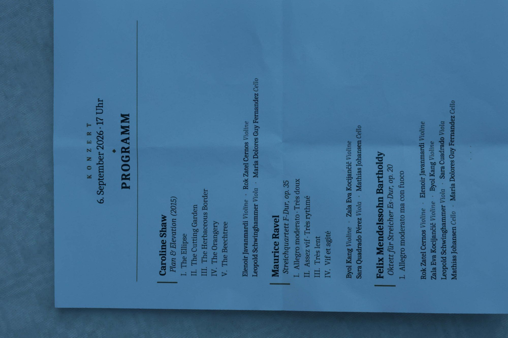Das Programm.