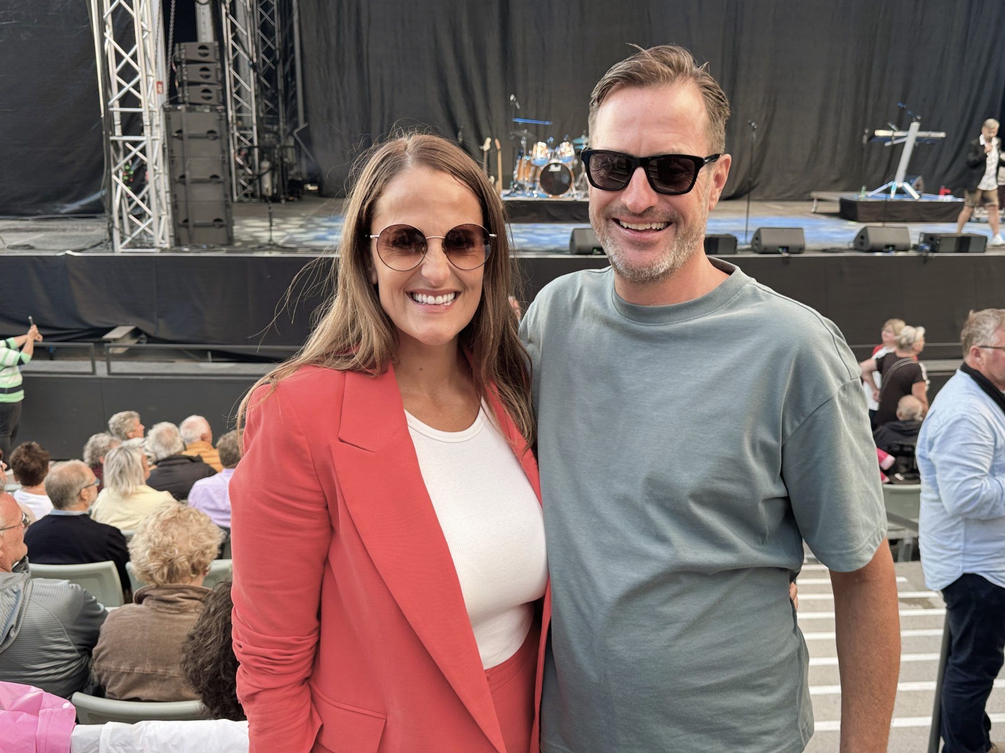 Ramona Ritter (Messe Dornbirn) mit Joachim Rugel.