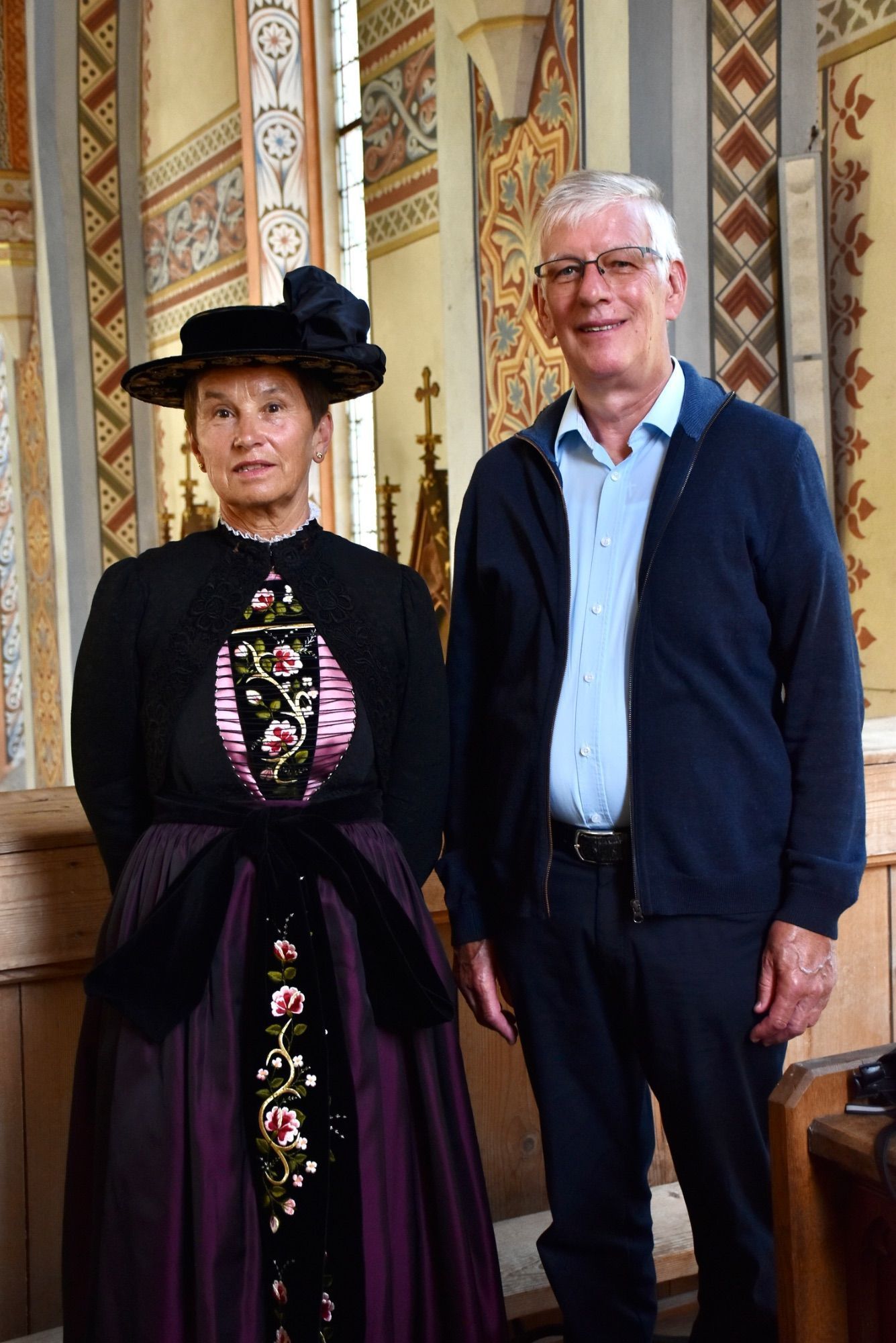Judith und Werner Ganahl, ehemaliger Strandesbeamter. Er ist der stellvertretende geschäftsführende Vorsitzende des Pfarrkirchenrates Schruns.