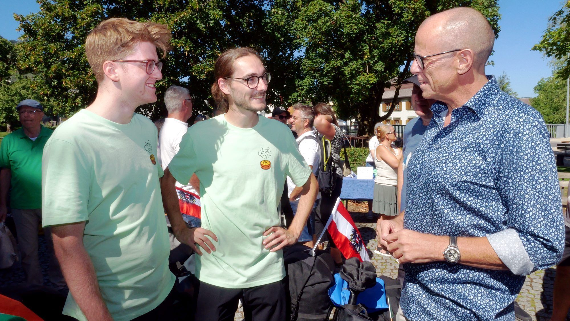 Bürgermeister Walter Gohm sprach den engagierten Radlern Mut zu.