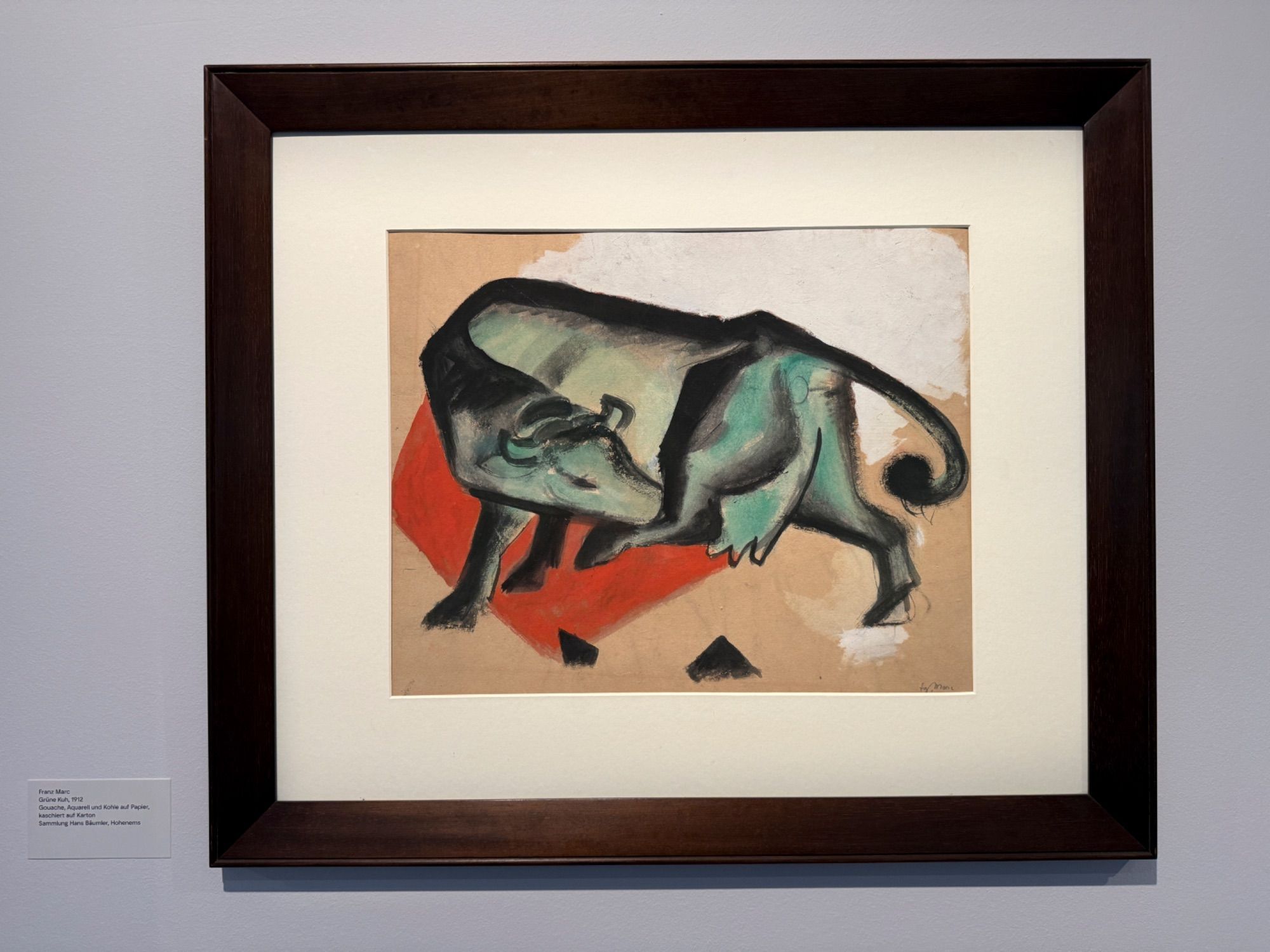 Namensgeberin der Ausstellung/ die grüne Kuh von Franz Marc