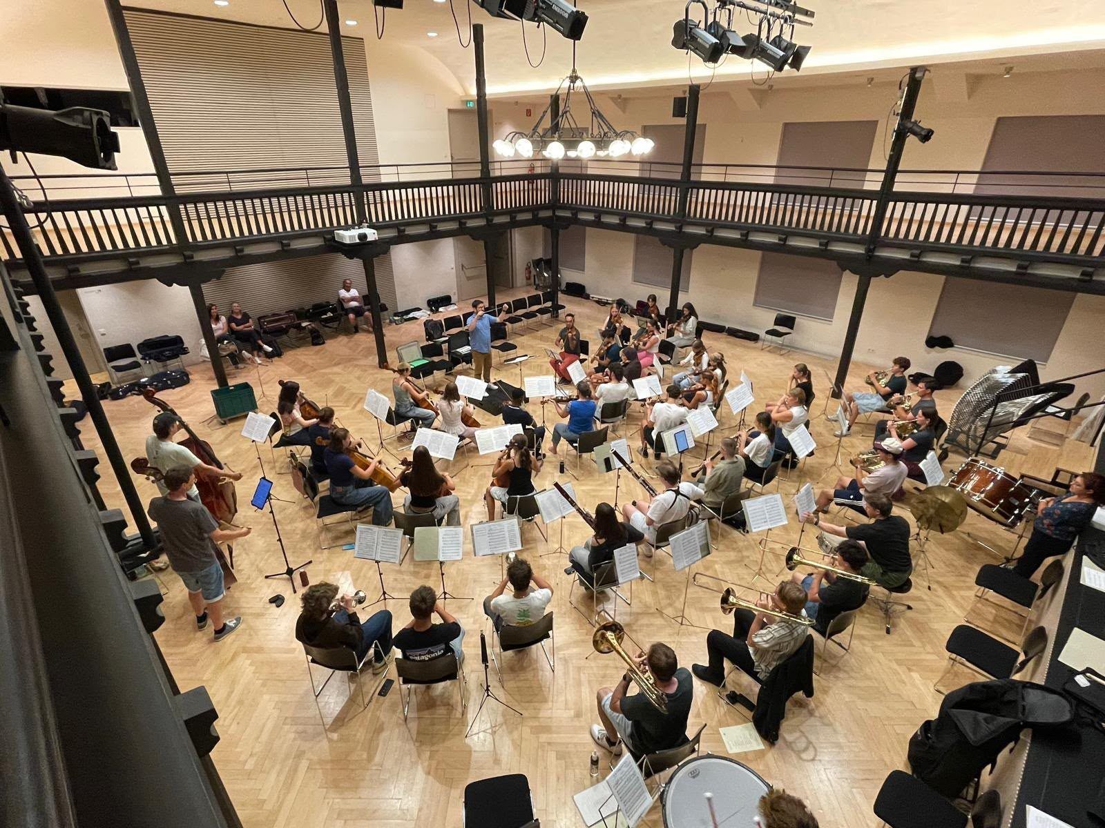 Das Orchester hatte drei intensive Probentage vor der Abreise.