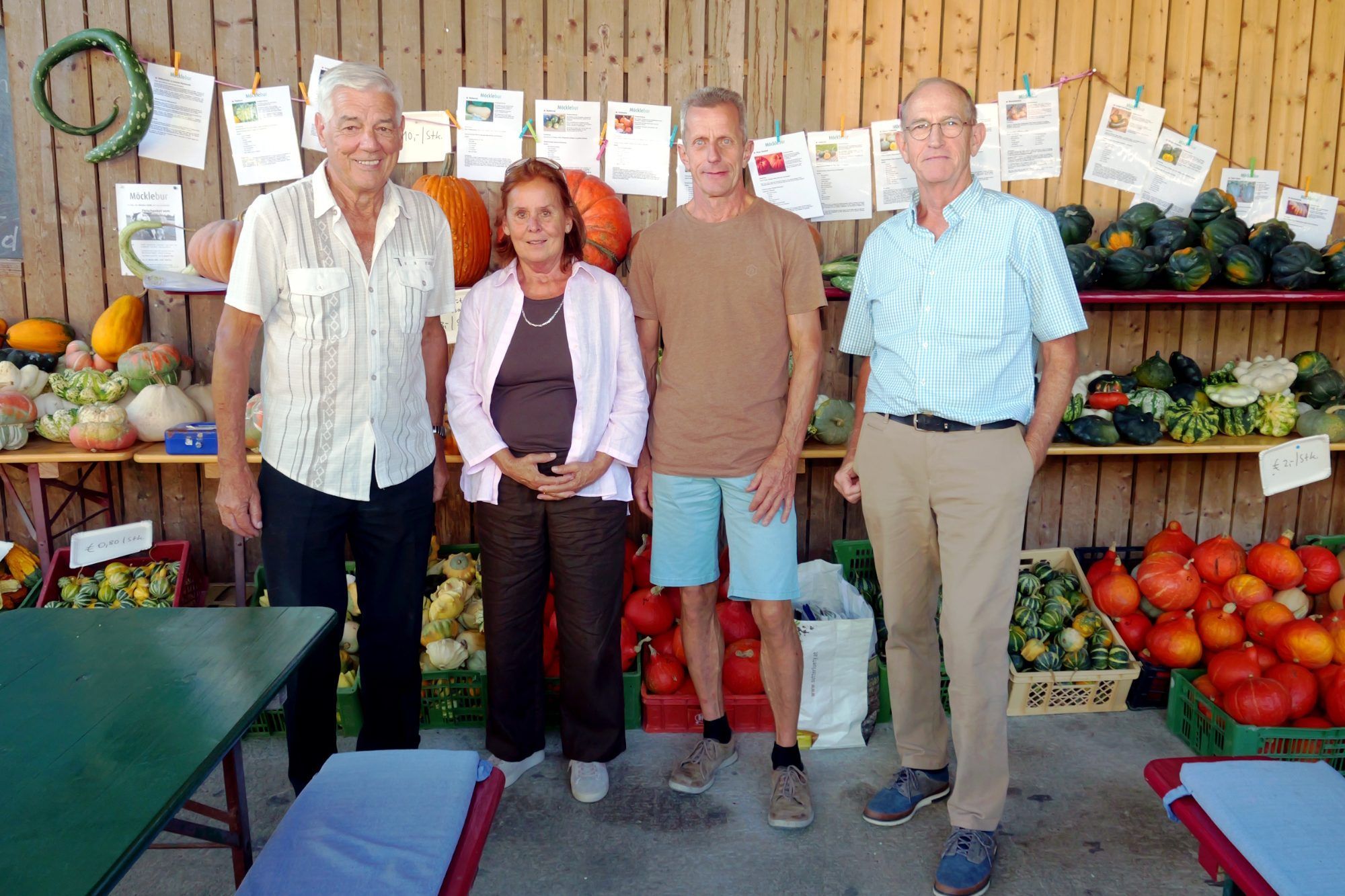 Aktueller Vorstand: Alfons Marte (Kassier), Inge Joike (Obfrau), Bartle Düringer (Vizeobmann) und Manfred Joike (Schriftführer).