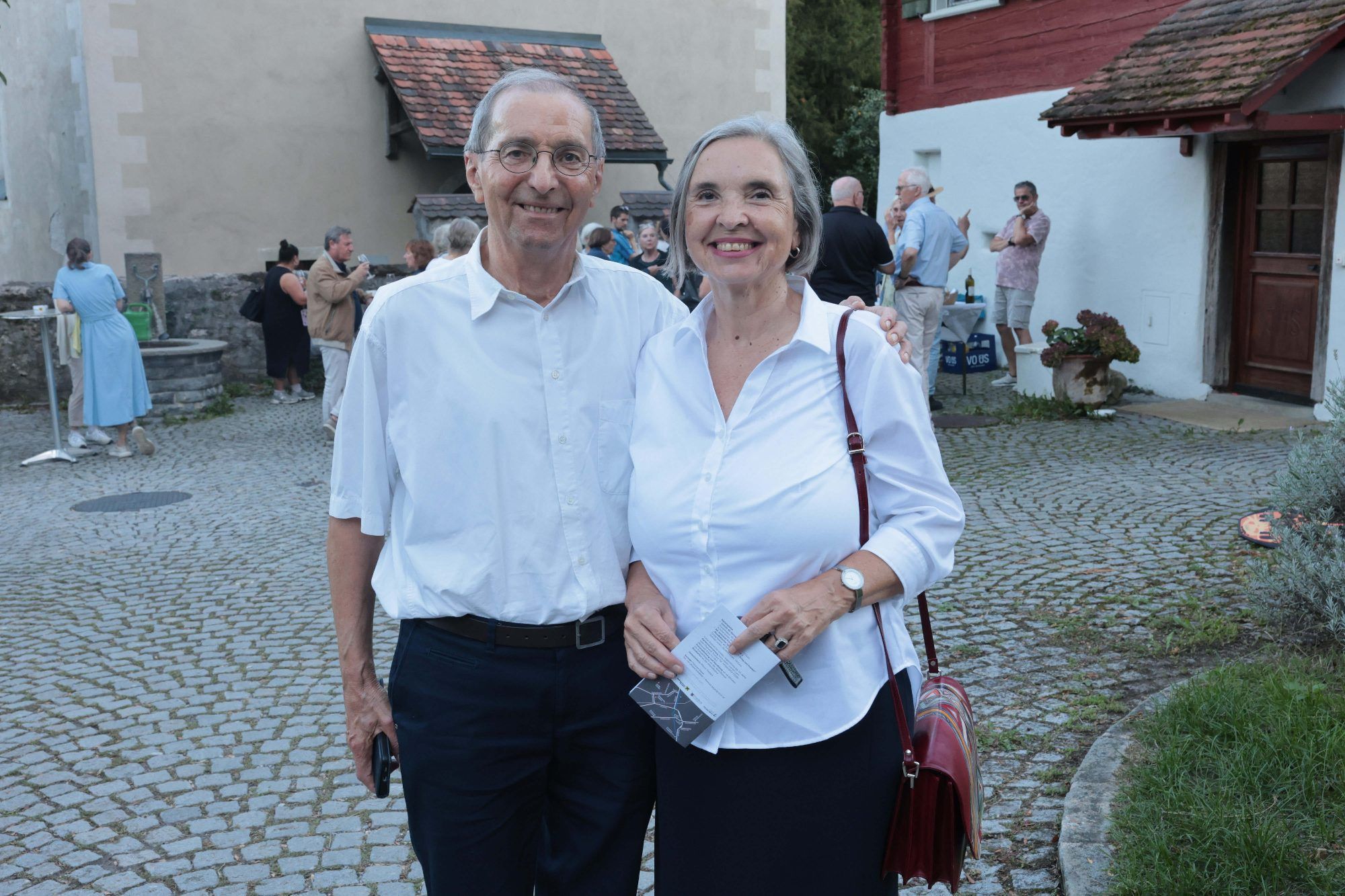 Besucher Franz Werdenberger und Claudia Mandl.