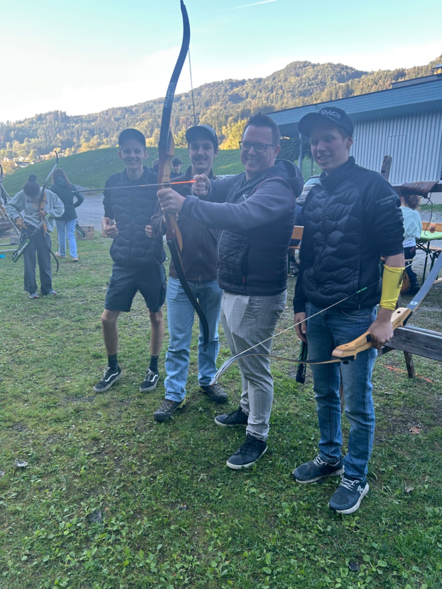 Auch Bürgermeister Simon Lins versuchte sein Glück.