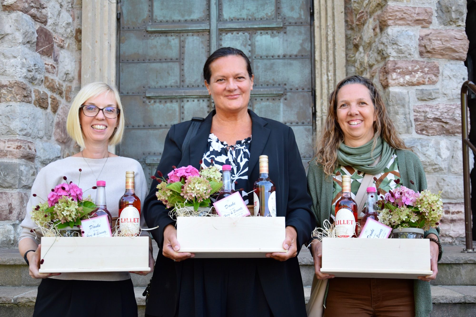 Caroline Fritz, Mirela Heinzl und Monika Battisti machten sich in den vergangenen Jahren um die Kinderkirche in der Pfarre Bludenz Heilig Kreuz verdient.