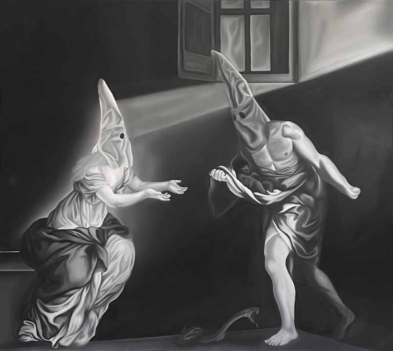 Tyrone Egbowon - The arrival. Öl auf Leinwand, 180x160 cm, credit - tyrone egbowon +.jpg