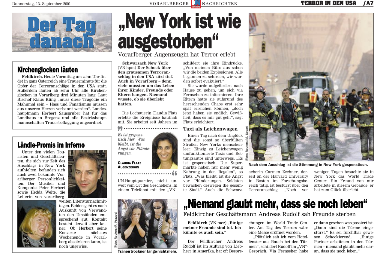 So erlebte eine Lochauerin 9/11 in New York: "Aus Krieg gegen Terror wurde Terror gegen Krieg"