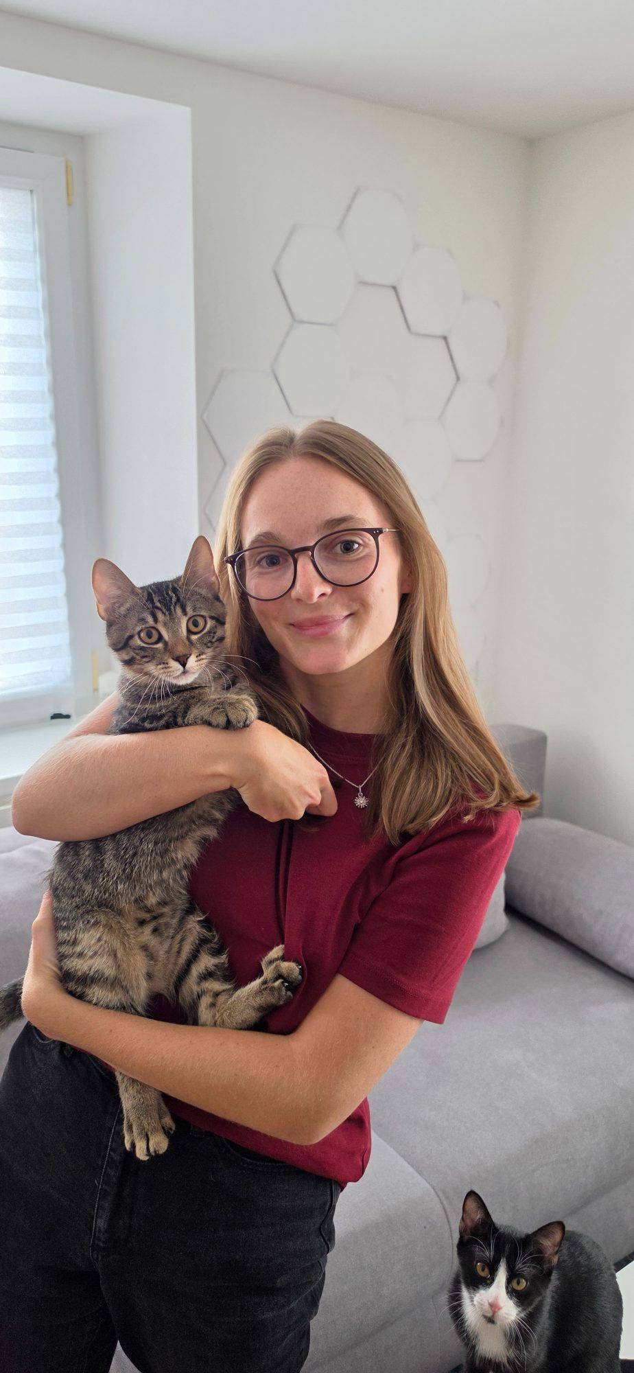 Ihre Katzen Milo und Maya bedeuten Larissa Fleisch viel.
