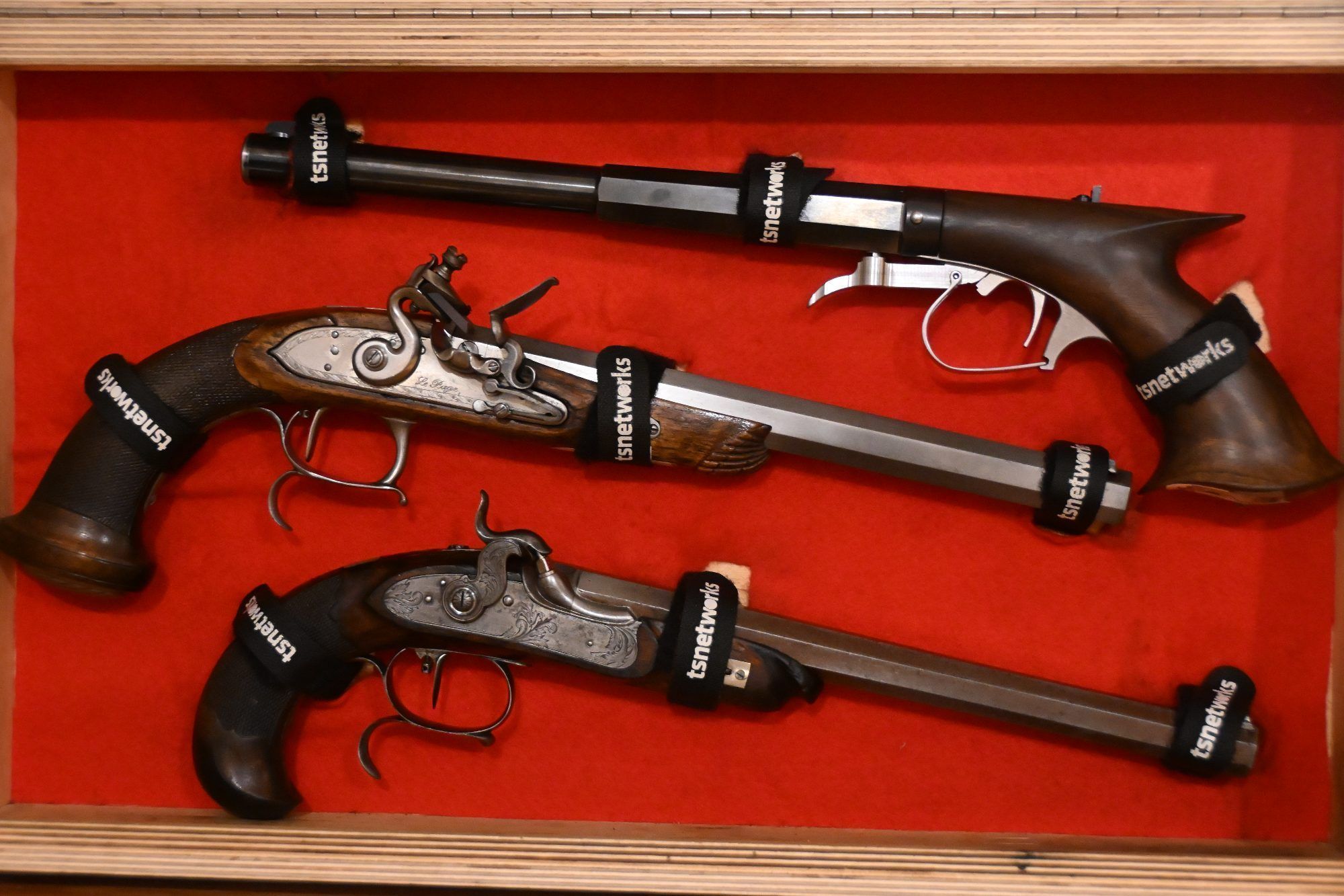 Unterhammerperkussionspistole, Steinschloßpistole mit Flint, originale Perkussionspistole (ca. 200 Jahre)