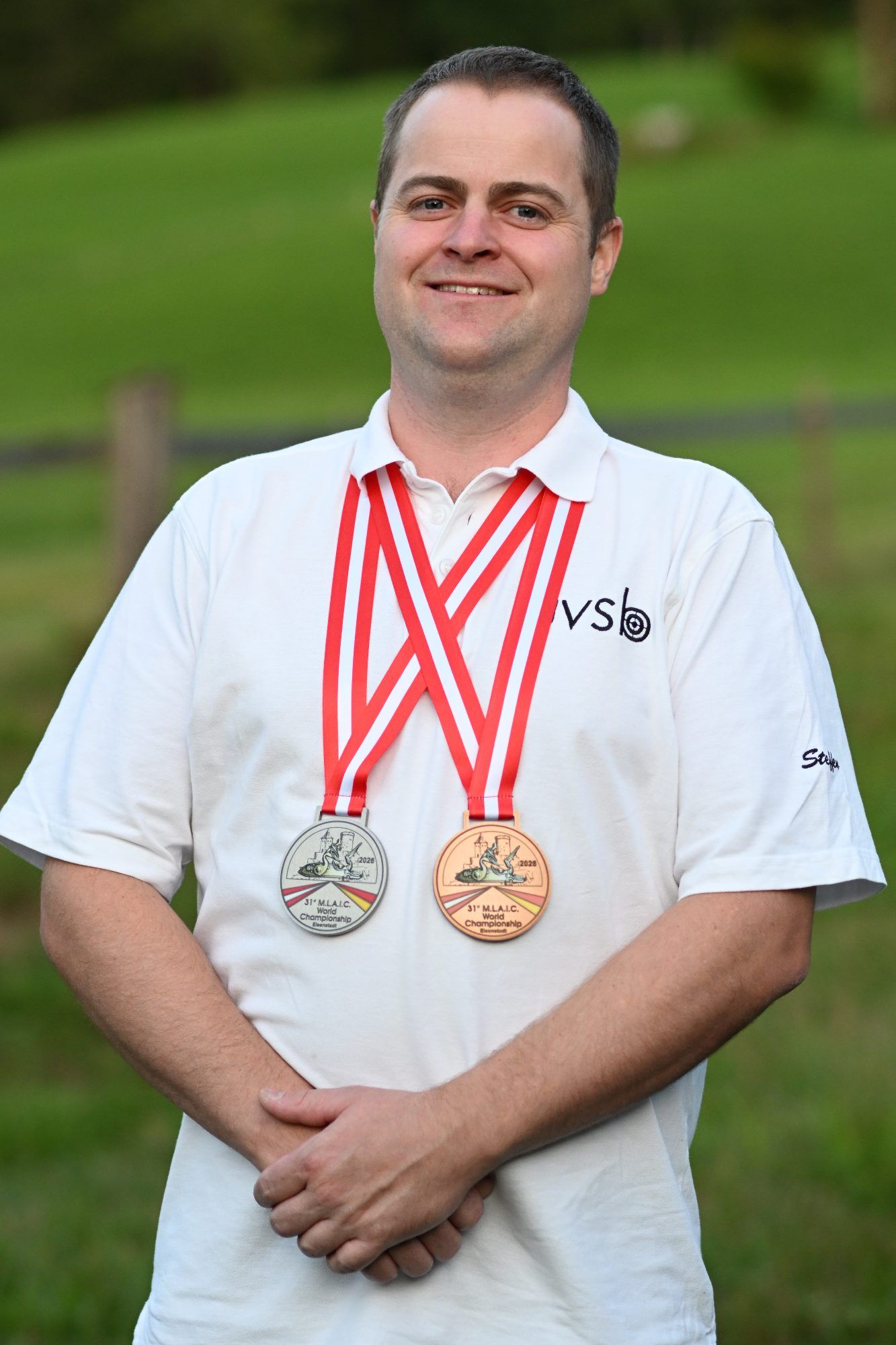 Steffen Schmidinger (USG Egg) gewann bei der WM in Eisenstadt Silber im Einzel und Bronze mit der Mannschaft
