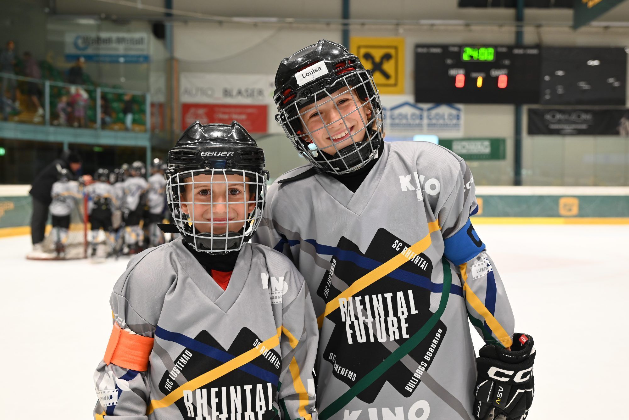 Marlon und Louisa von Rheintal Future freuten sich gegen die vielen verschiedenen U12-Mannschaften zu spielen.