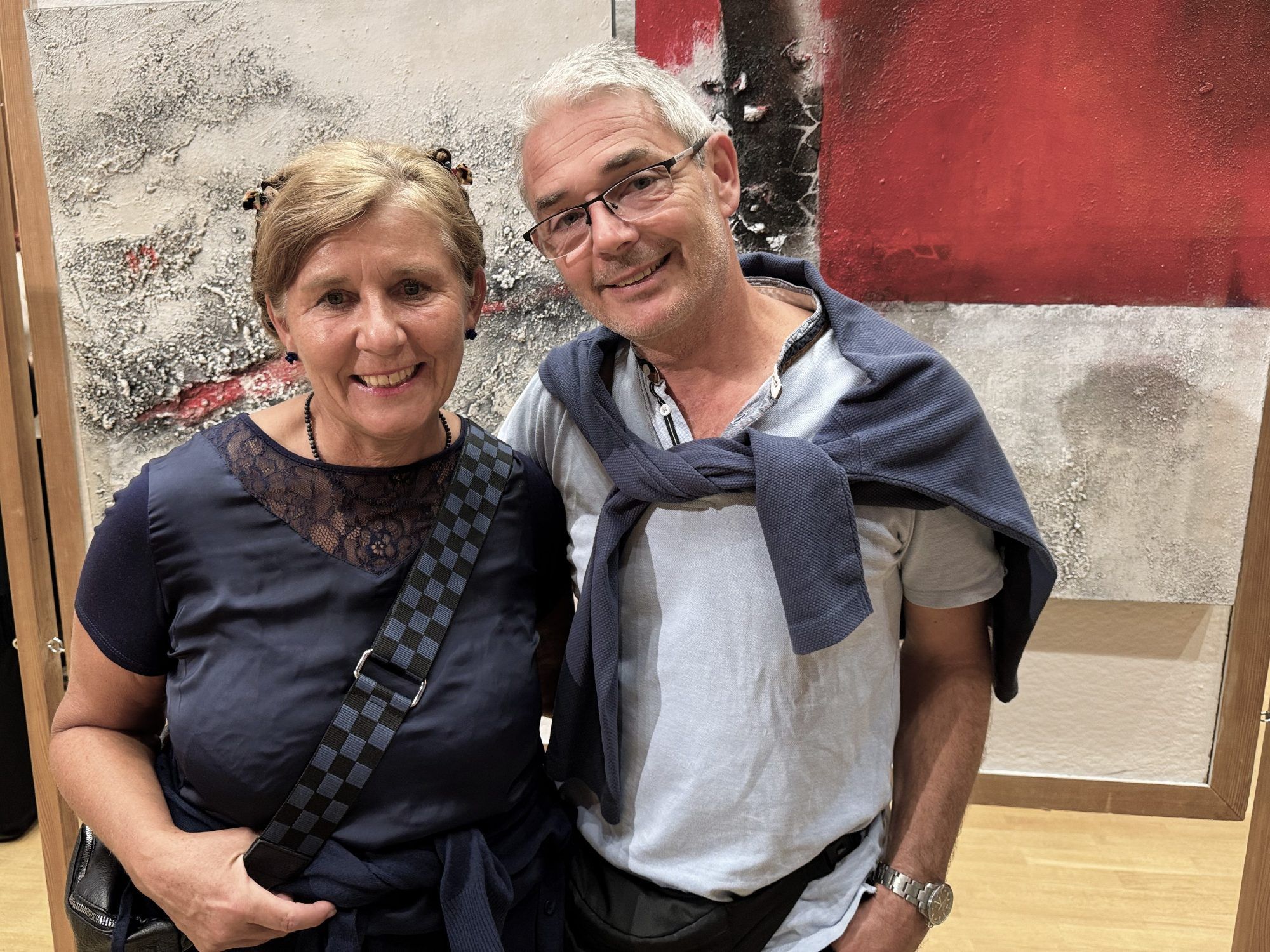 Unter den Besuchern: Künstlerin Andreé Helen Soller Frager mit Alex.