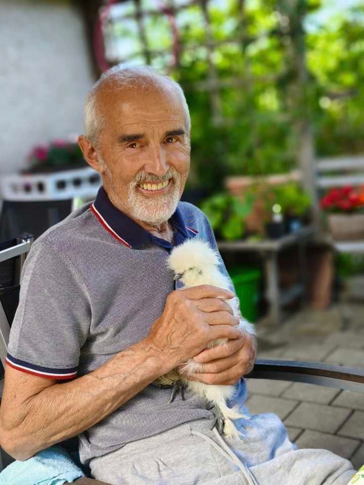 Bei seinen Tieren war Hubert stets glücklich.