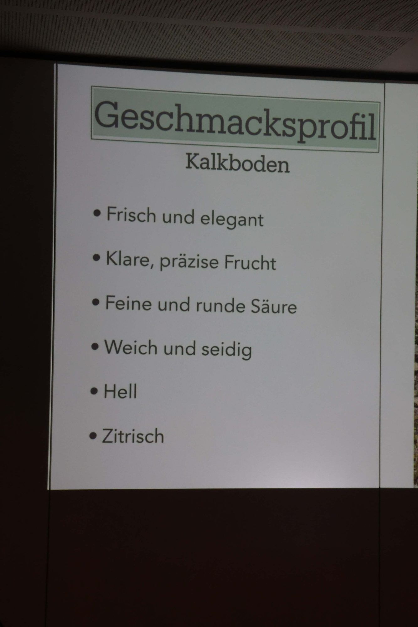 Eidnrücke vom sehr interessanten, informativen und aromenreichen Abend
