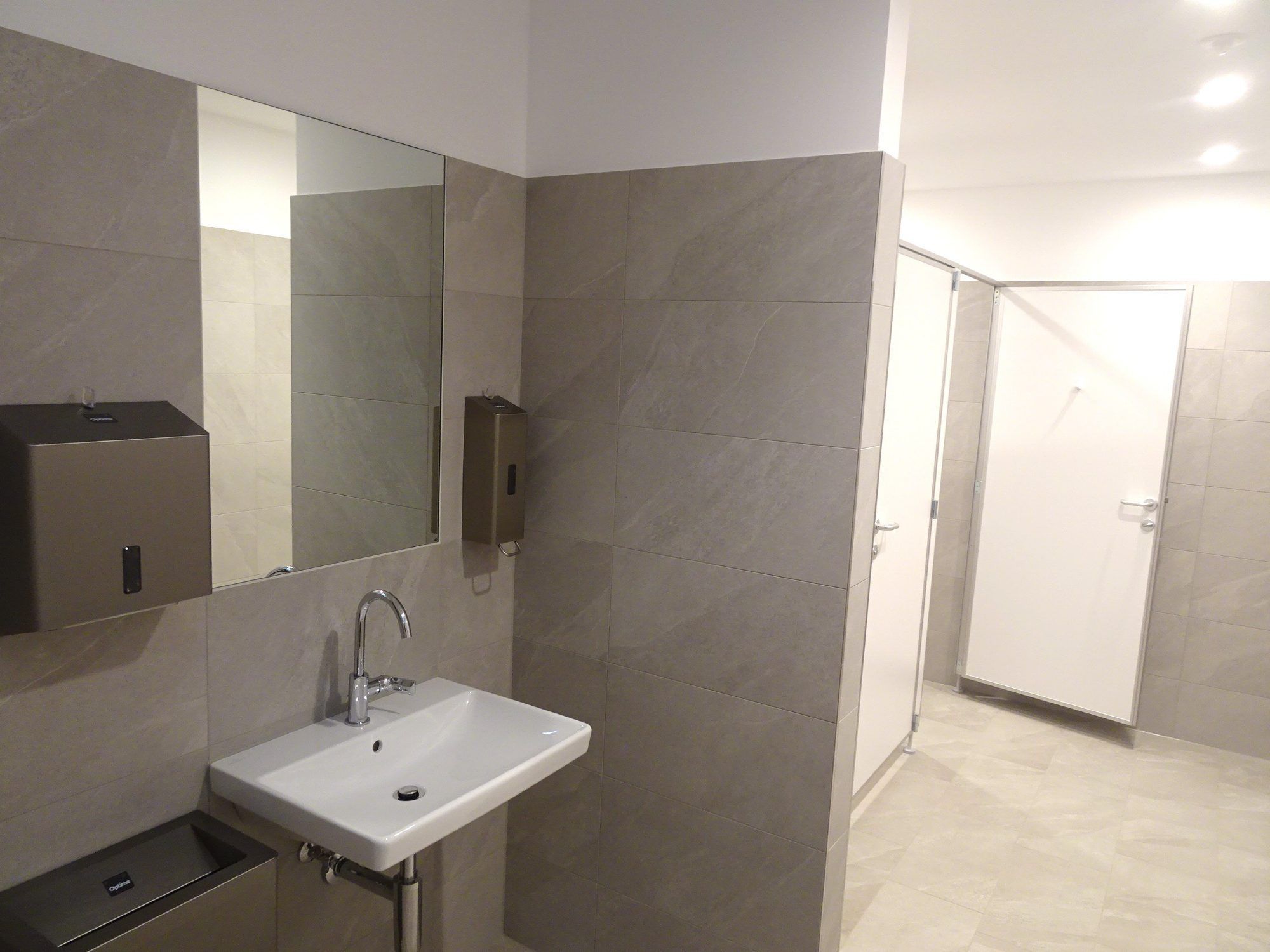 Die Toiletten-Anlagen wurden großzügig gestaltet.