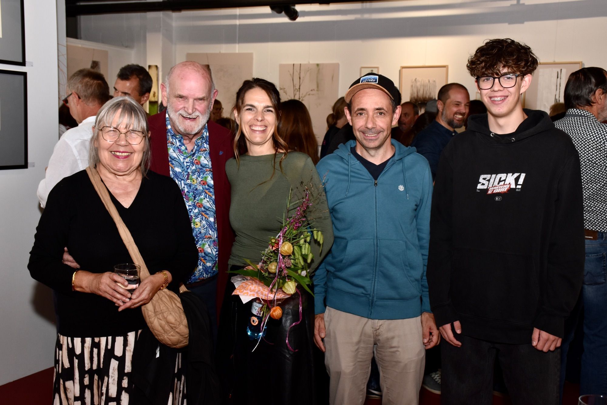Renate und Walter Zingerle, Cornelia Pecoraro, Daniel Winkler und Luca Pecoraro im kukuphi.