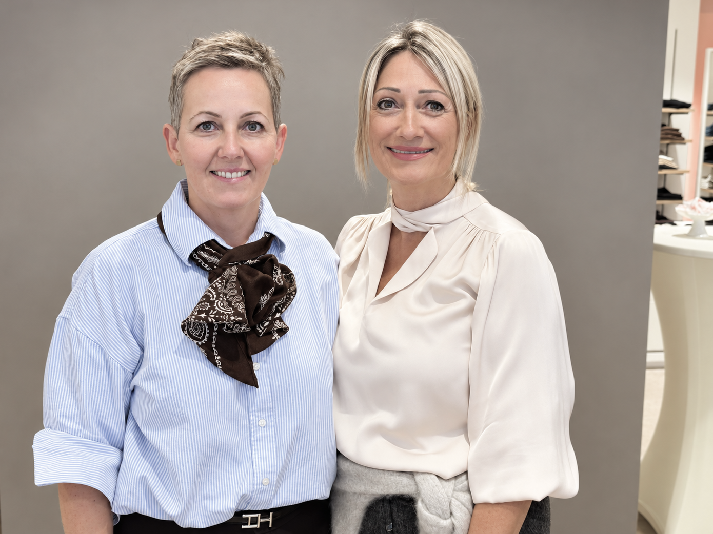 Olga und Beate vom Modehaus Walser
