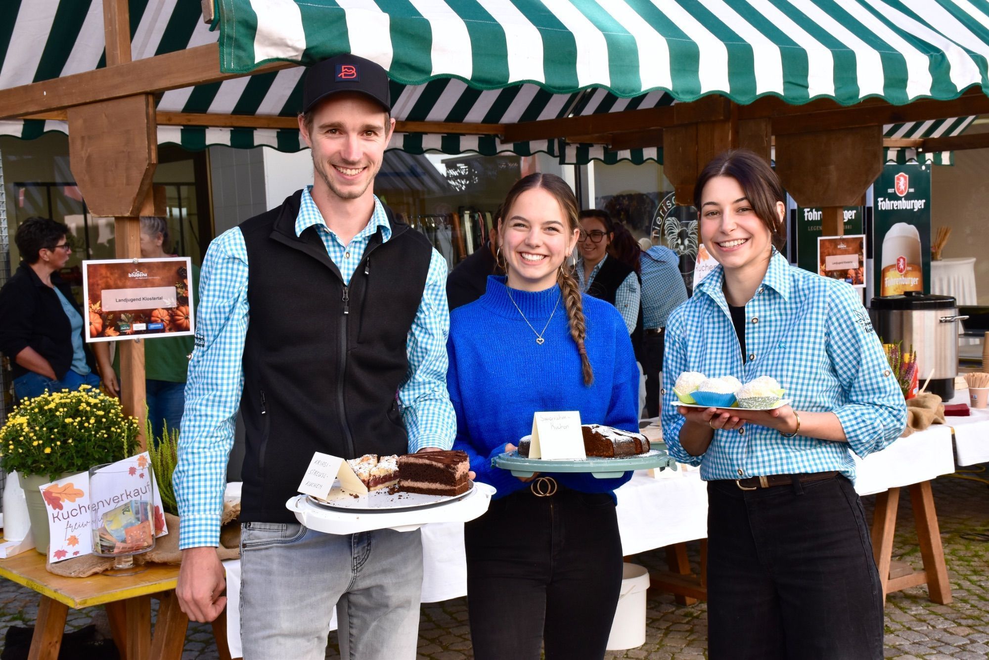 Landjugend Klostertal: Matthias Burtscher, Valeria Schnell und Corinna Rudhardt.