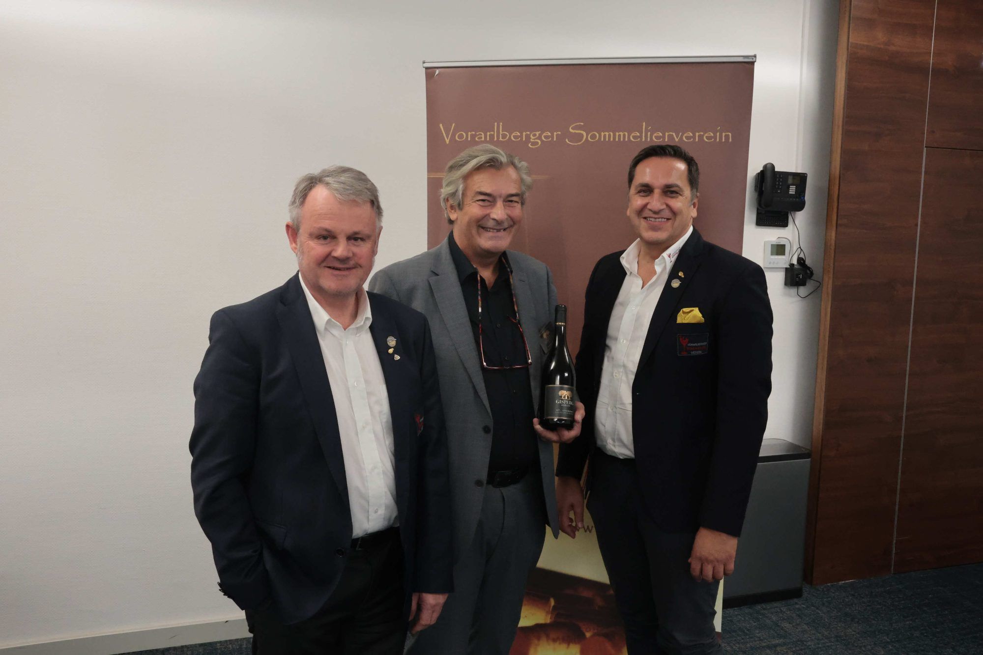 Vereinsmanager Jürgen Katschitsch, Winzer Johann Gisperg und Manfred Amann.