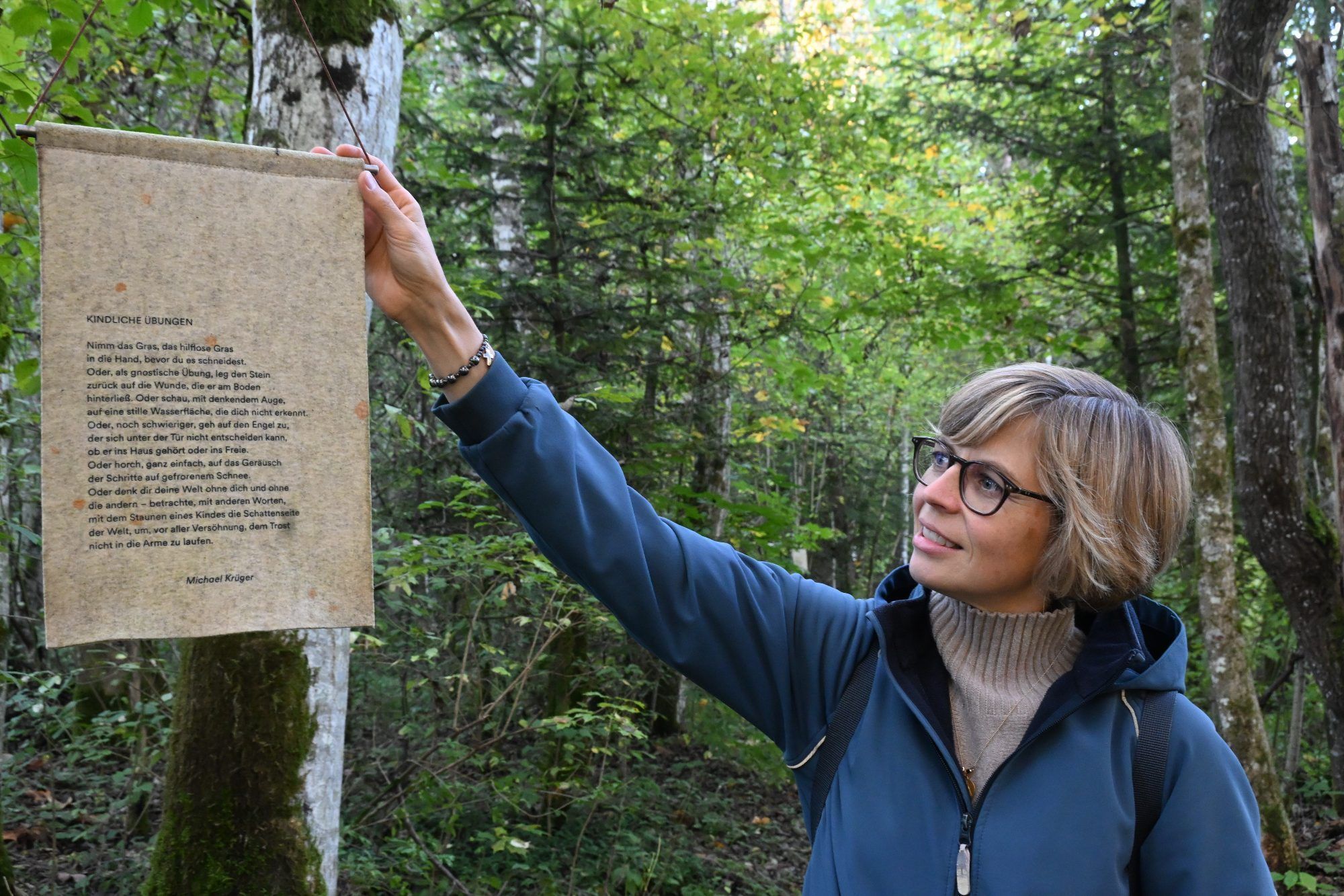 Doris Franz zeigt aktuell präsentierte Gedichte von Michael Krüger.
