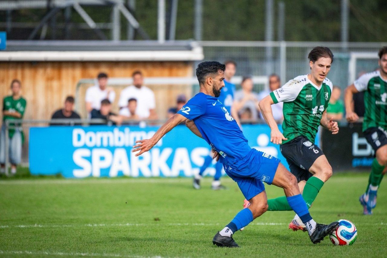 Admira Dornbirn jubelt über den Derbysieg. VN-Rhomberg