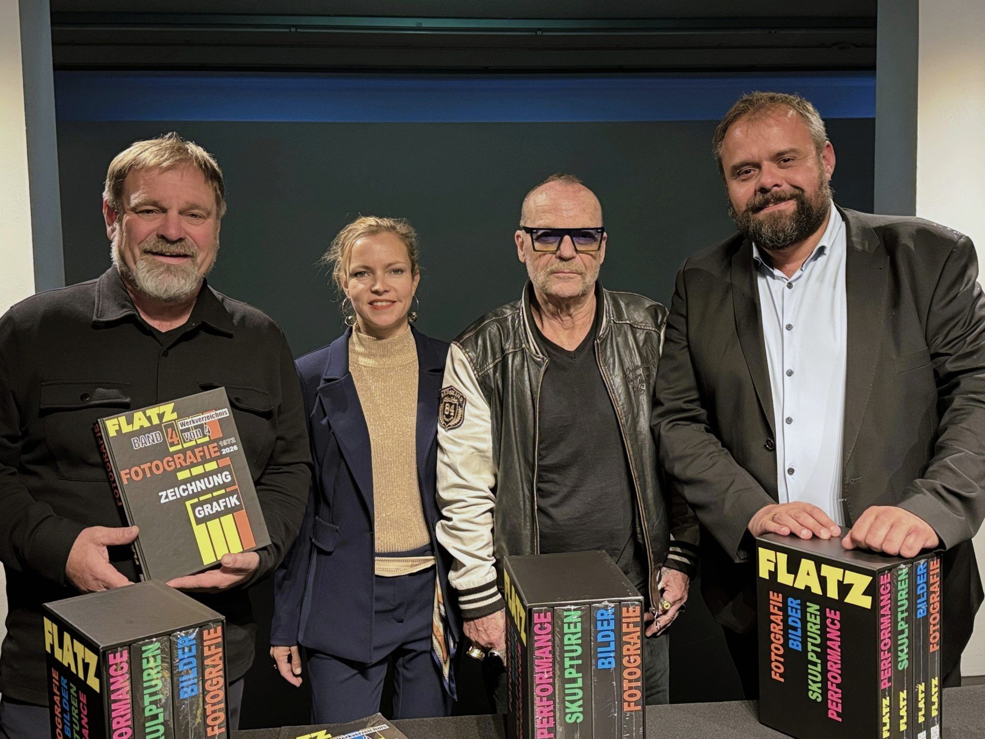 FLATZ mit Bürgermeister Markus Fäßler, Valentin Sottopietra und Christiane Zaunmair.