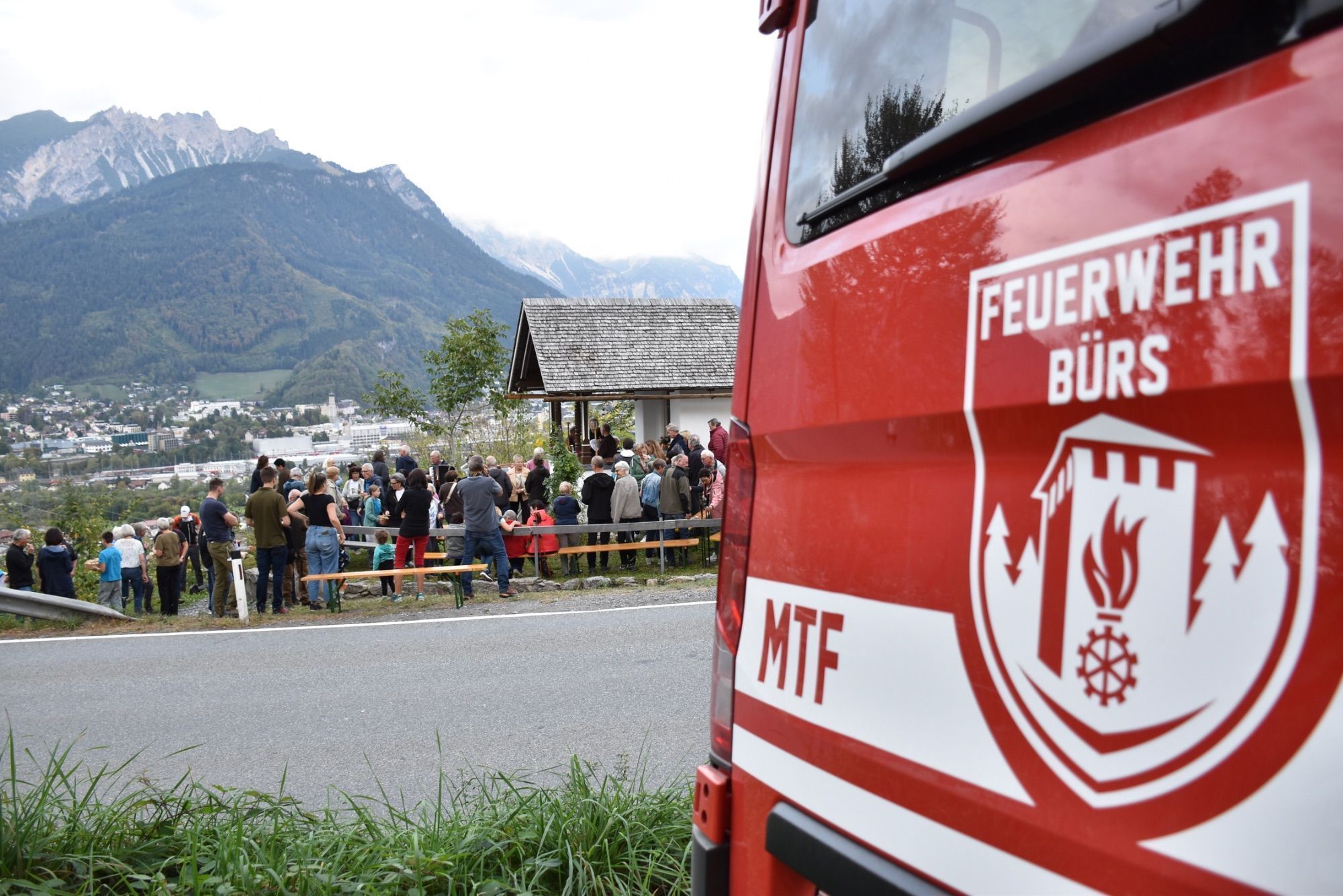 Die Feuerwehr Bürs leistete einen großen Sicherheitsbeitrag bei der Feier.