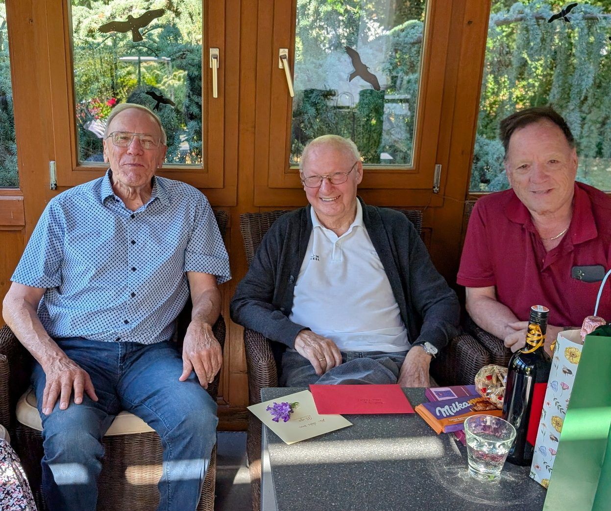 3. Mit einer Abordnung von Ludesch 50+ Altobmann Elmar Hepp, H.T. Nachbar Wilfried Müller