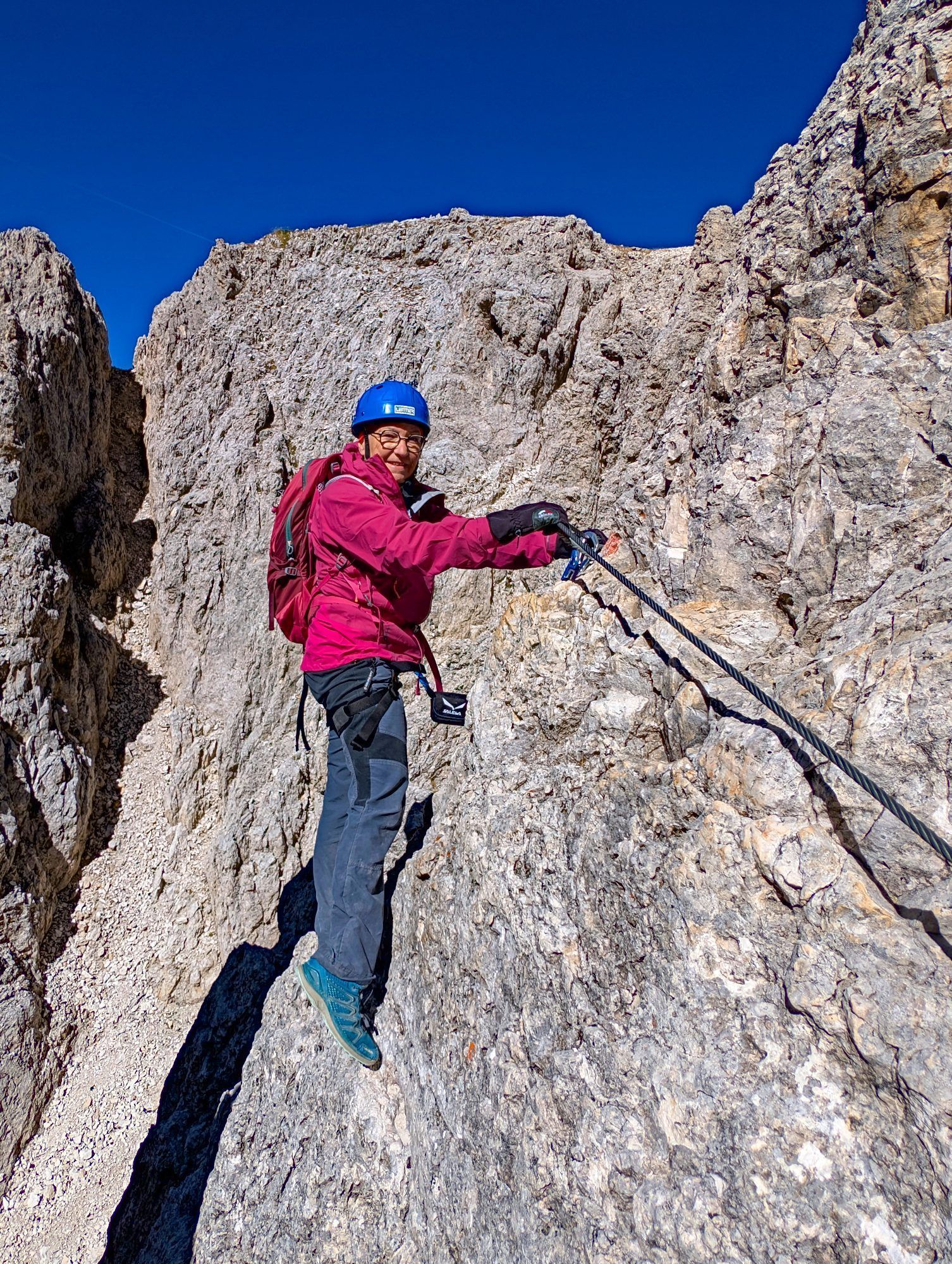 Hoch hinaus ging es beim Klettersteig.