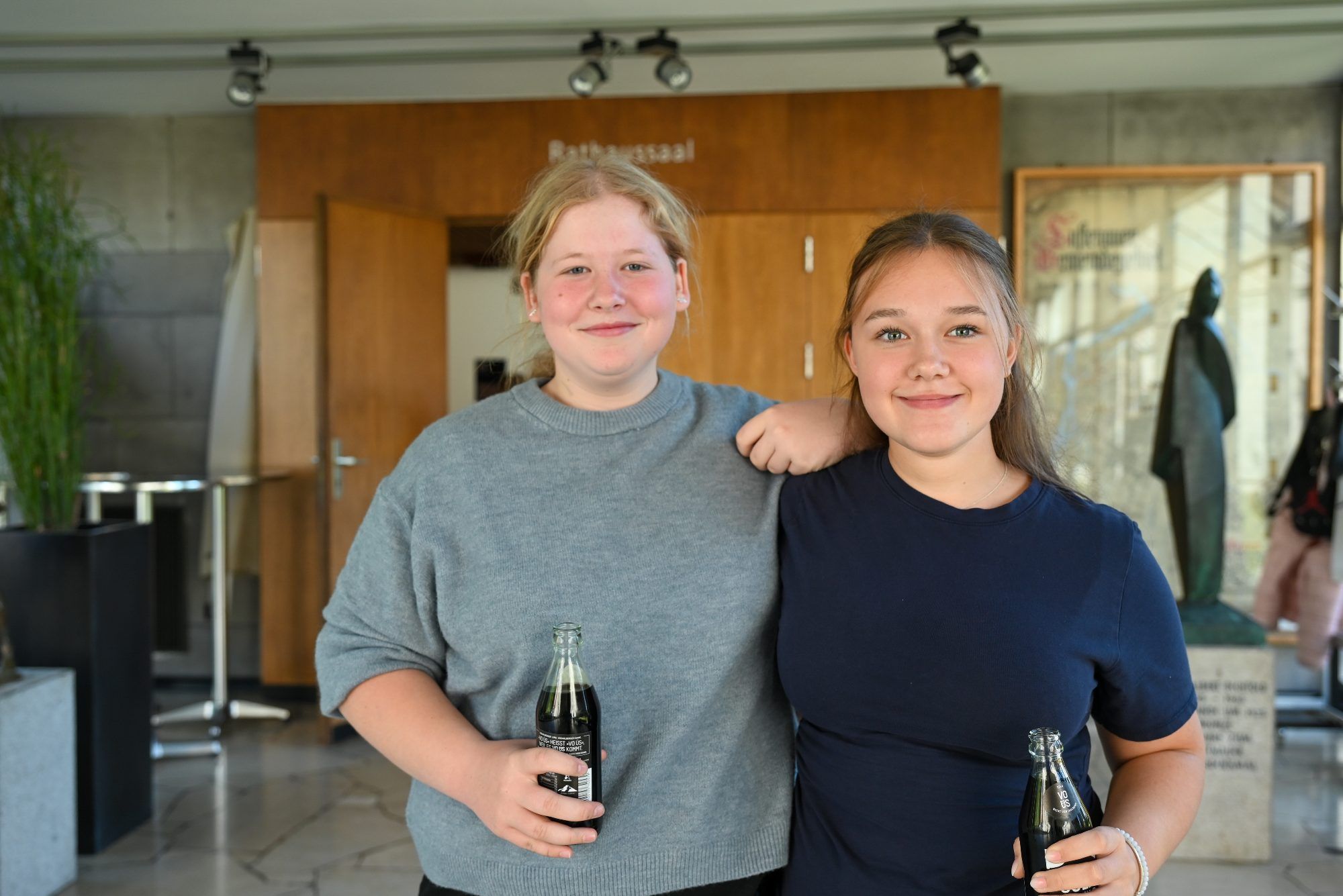Marie und Emilia fanden den Nachmittag im Rathaus sehr interessant.