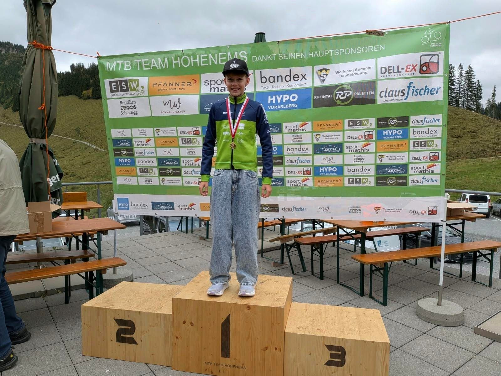 Luis Gander wurde Landesmeister. Verein MTB Hohenems