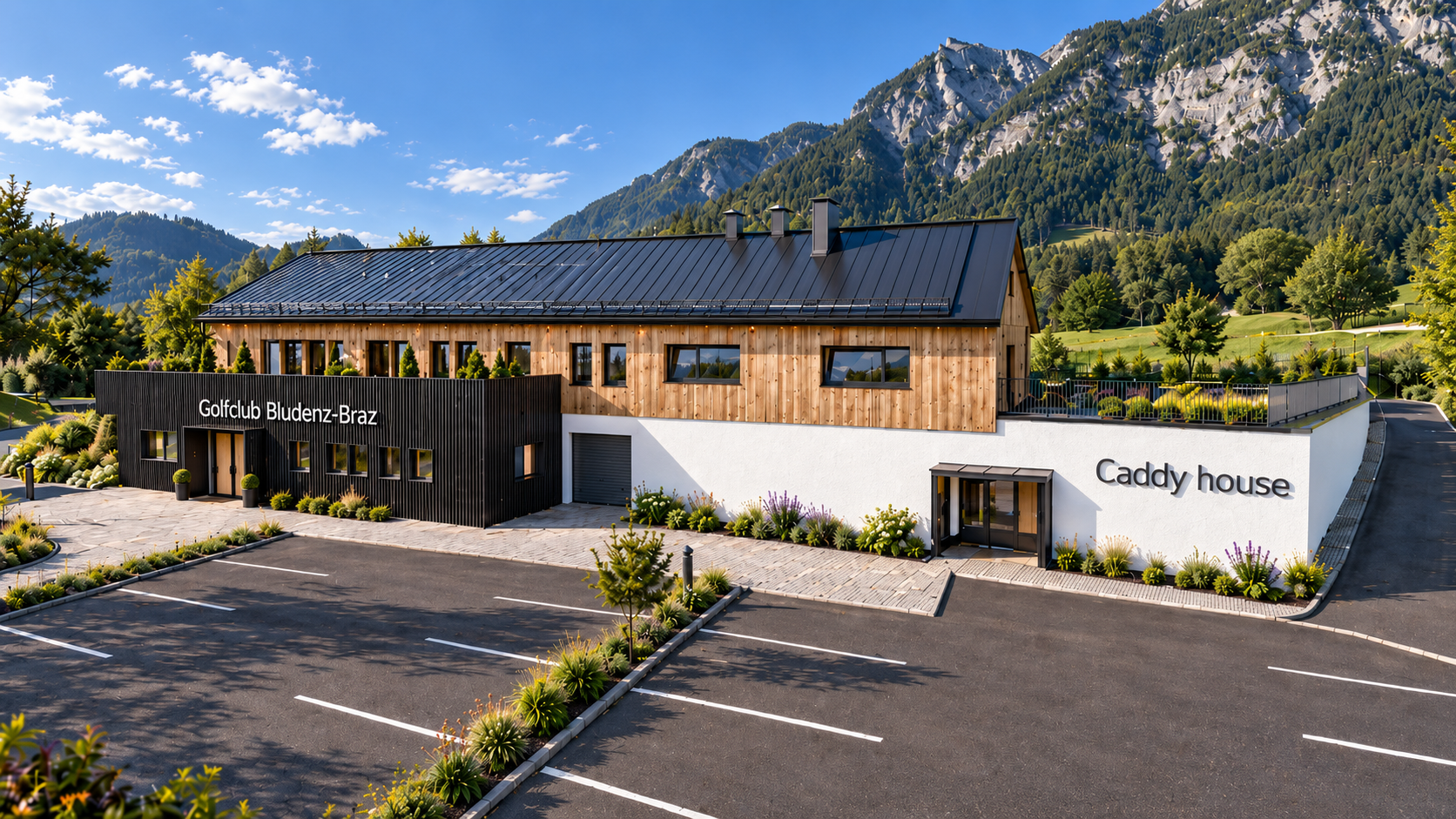 Das neue Clubhaus soll ähnlich dem Modell aussehen.