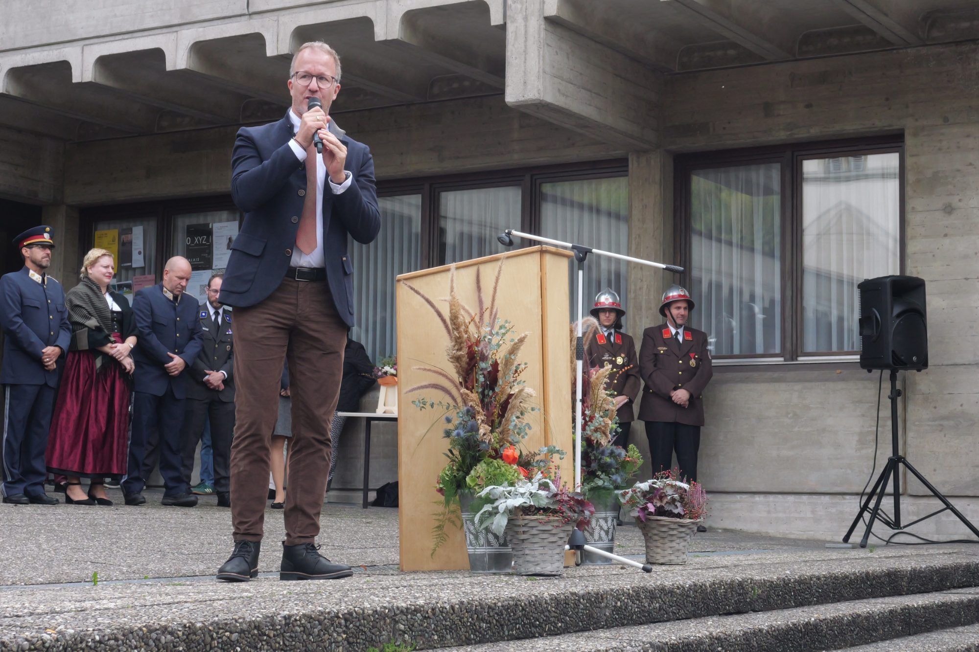 Wertschätzung für die Einsatzkräfte: Landesrat Christian Gantner betonte die Bedeutung moderner Ausrüstung und guter Ausbildung.