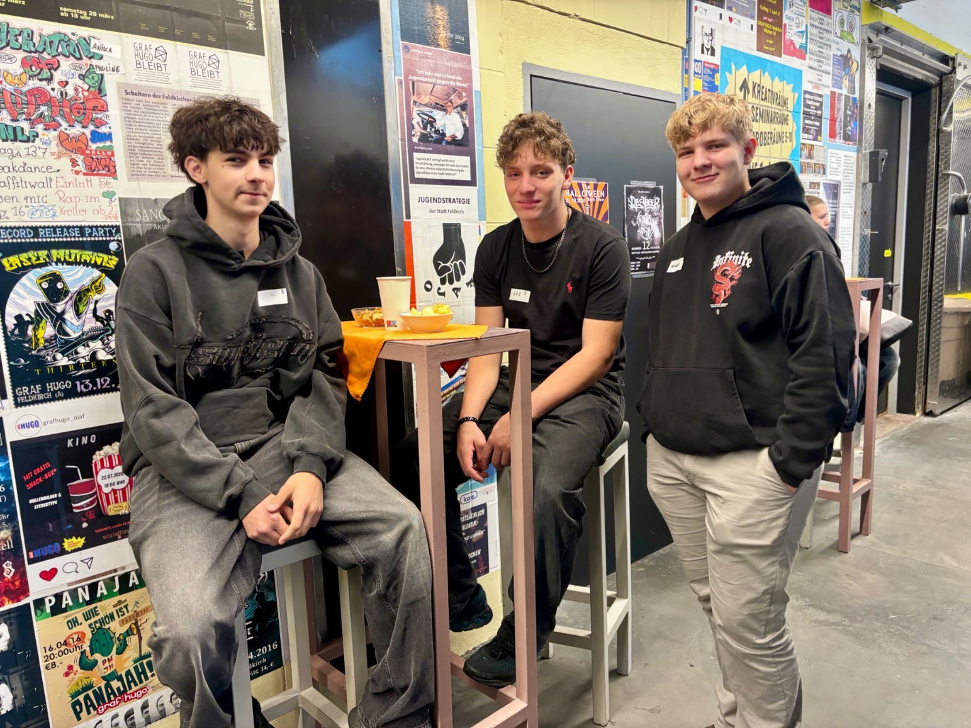 Elia Kung, Alexander Senfter und Ege Yasar erwarten eine interessante Veranstaltung.