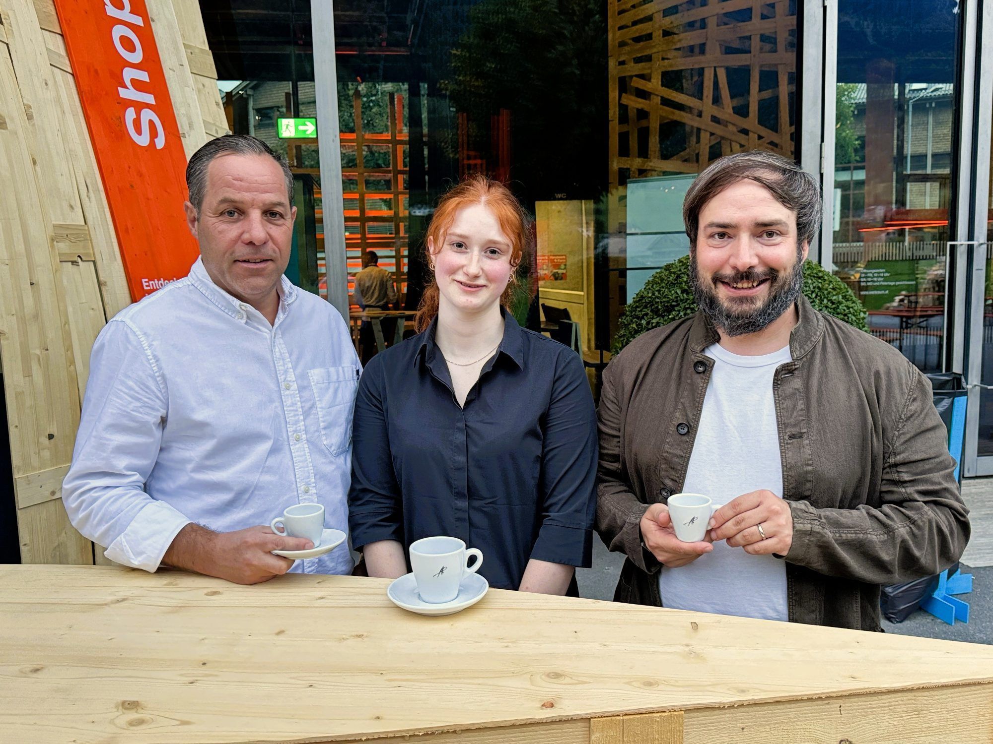 Roland Kuster, Martina Ess und Florian Amann (Amann Kaffee).