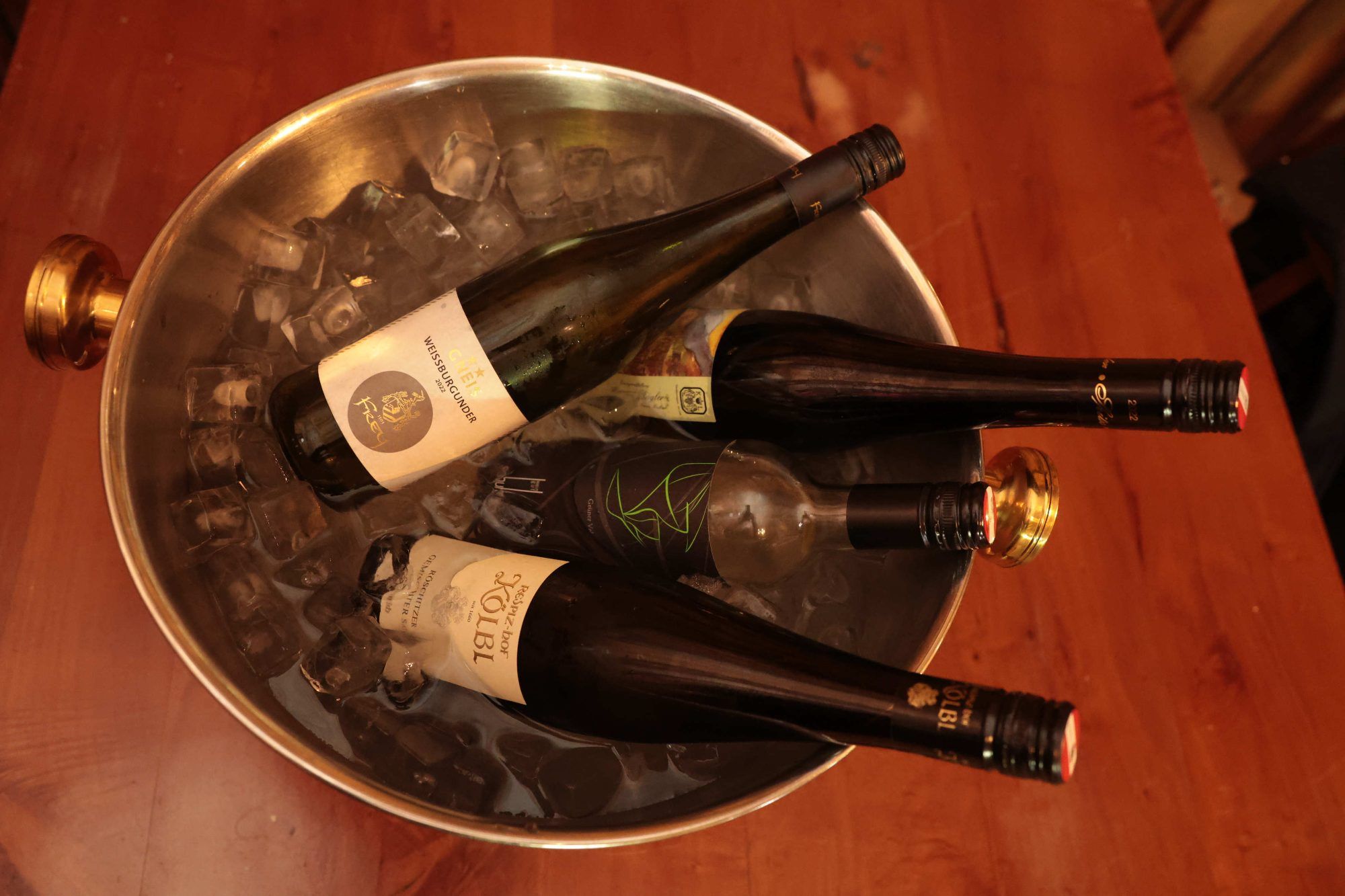 Weißwein-Auswahl.