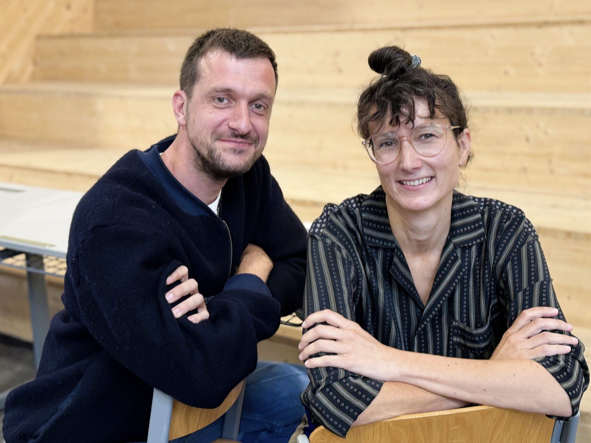 Georg Milde (Studio Designreserve) und Elli Schindler (Geschäftsführerin designaustria).