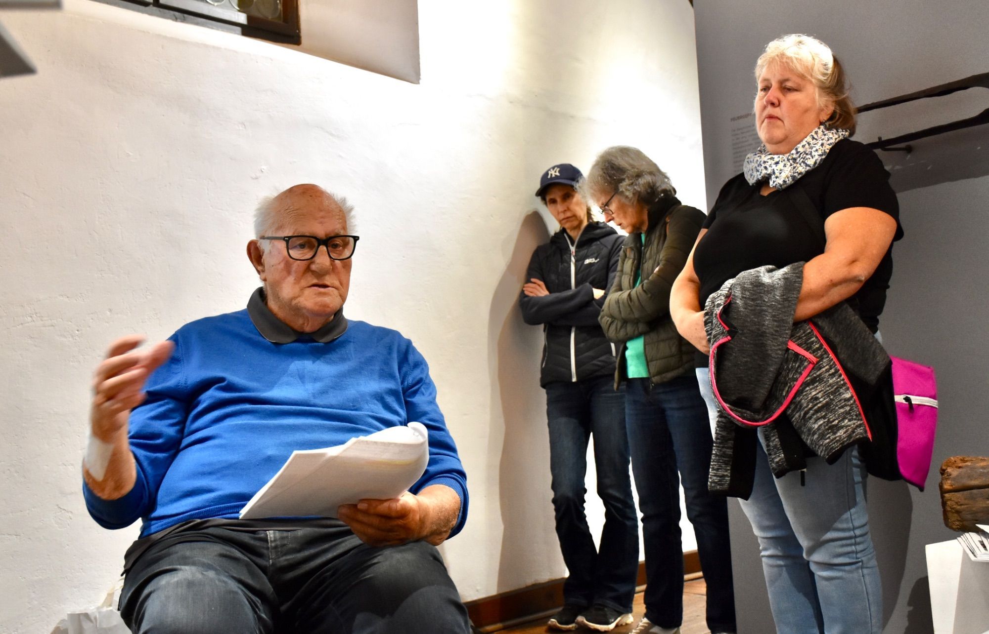 Werner Schwarz im Stadtmuseum Bludenz anlässlich seines Vortrages
