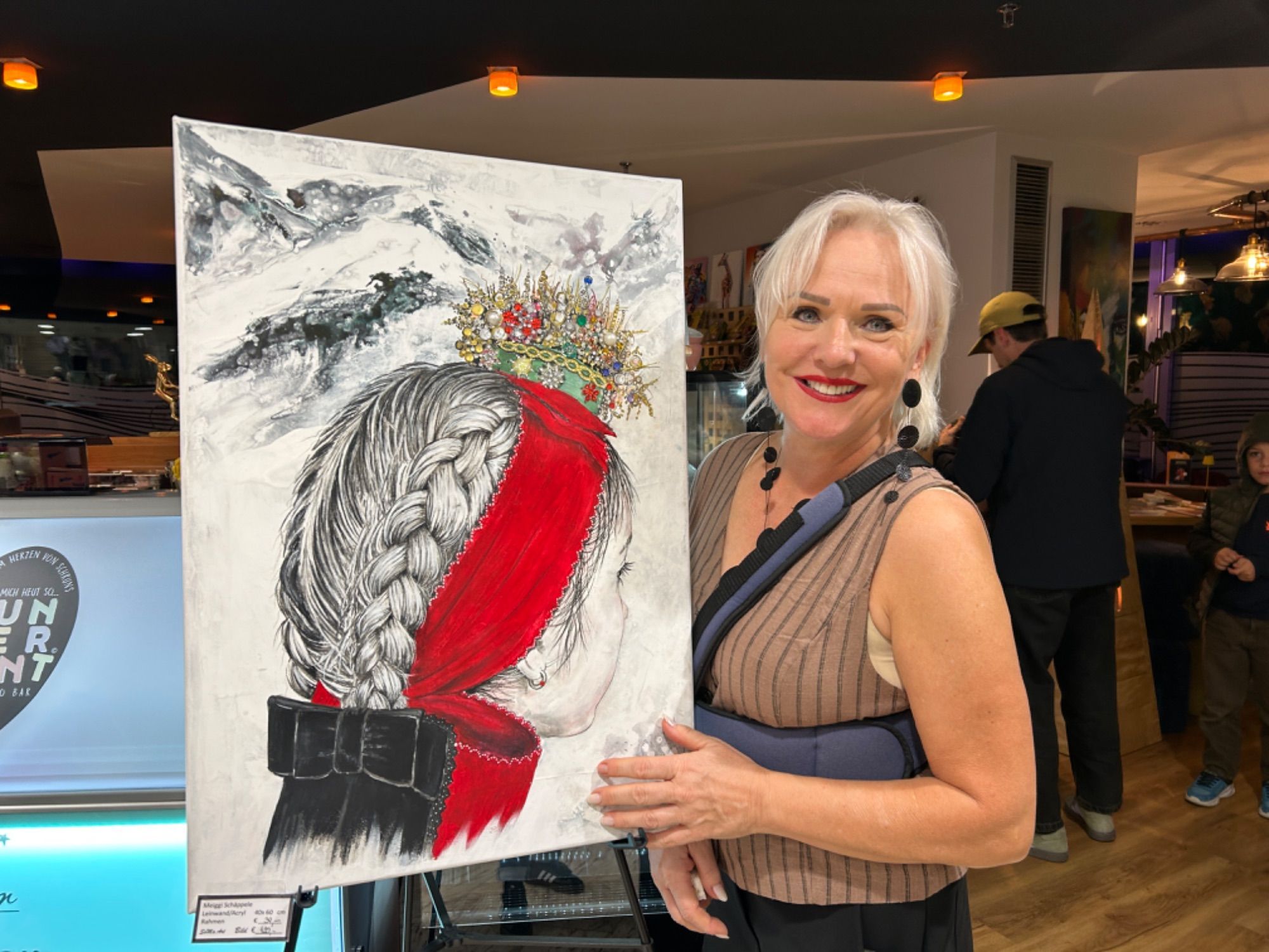 Sonja Meier stellte im Cafe Munterbunt aus